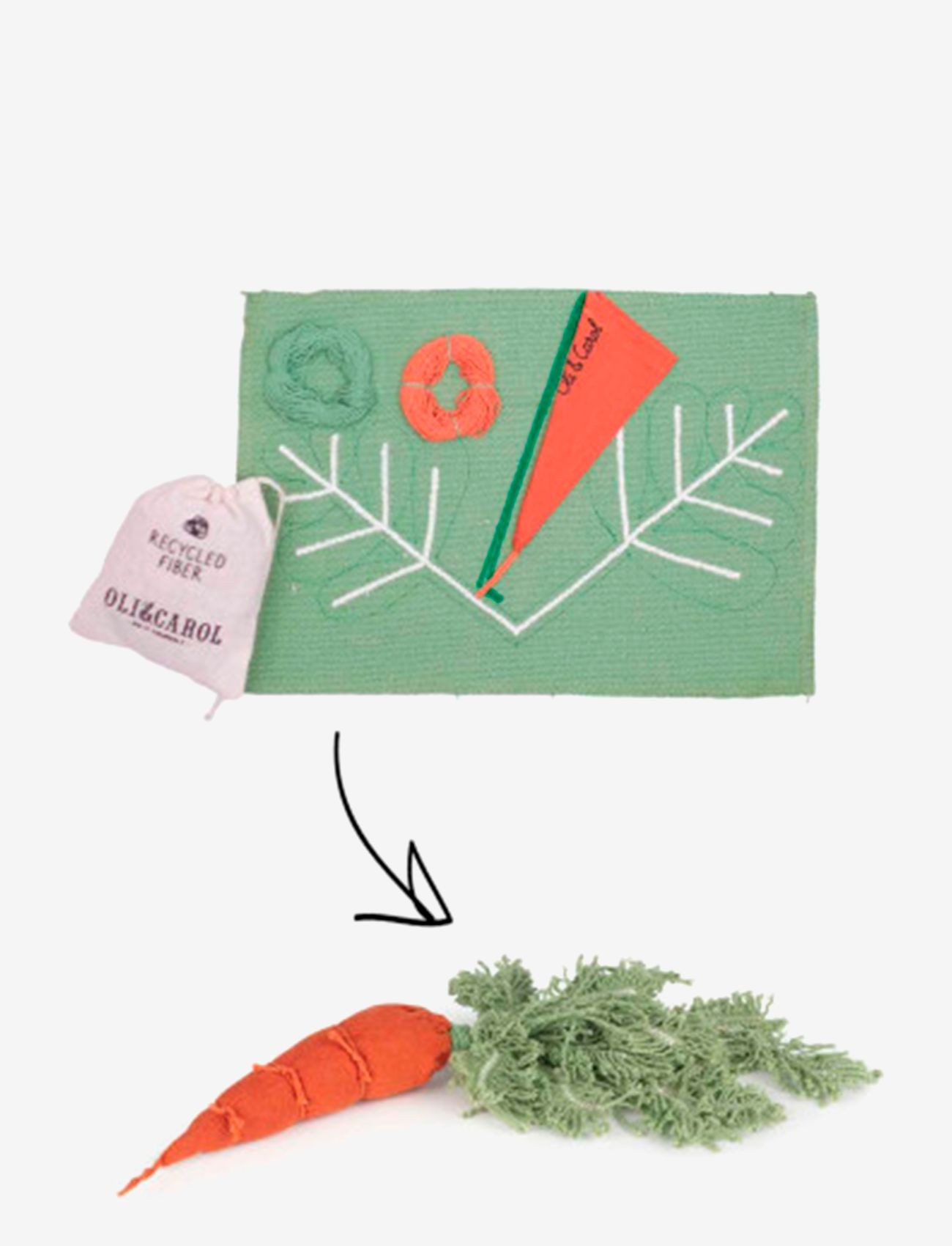 OLI & CAROL - Do It Yourself kit DIY CATHY THE CARROT - kreasæt - orange, green - 3