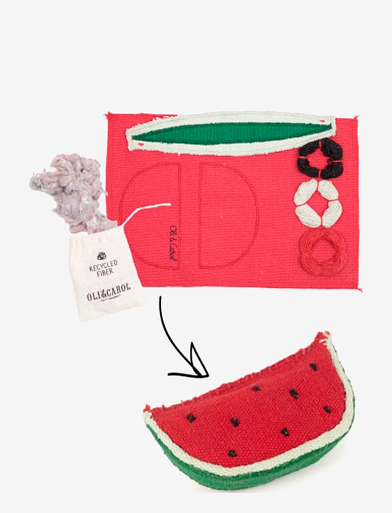 OLI & CAROL - Do It Yourself kit DIY WALLY THE WATERMELON - askartelusarja - red, green - 2