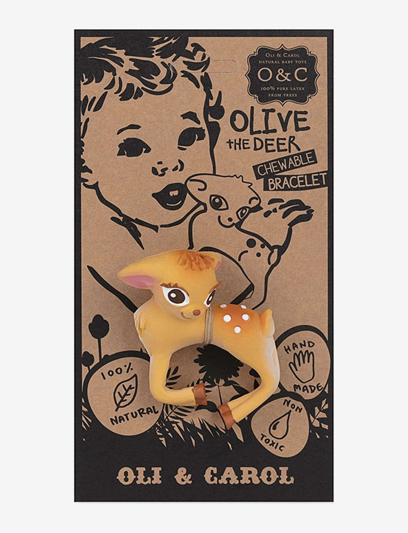 OLI & CAROL - OLIVE THE DEER BRACELET - bitleksaker - brown - 2
