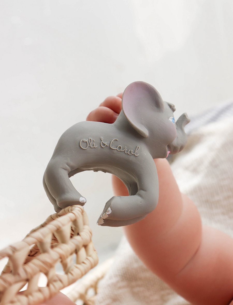 OLI & CAROL - NELLY THE ELEPHANT - bidelegetøj - grey - 0