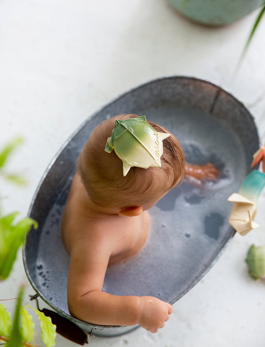 OLI & CAROL - H2ORIGAMI TURTLE - bidelegetøj - beige, green - 0