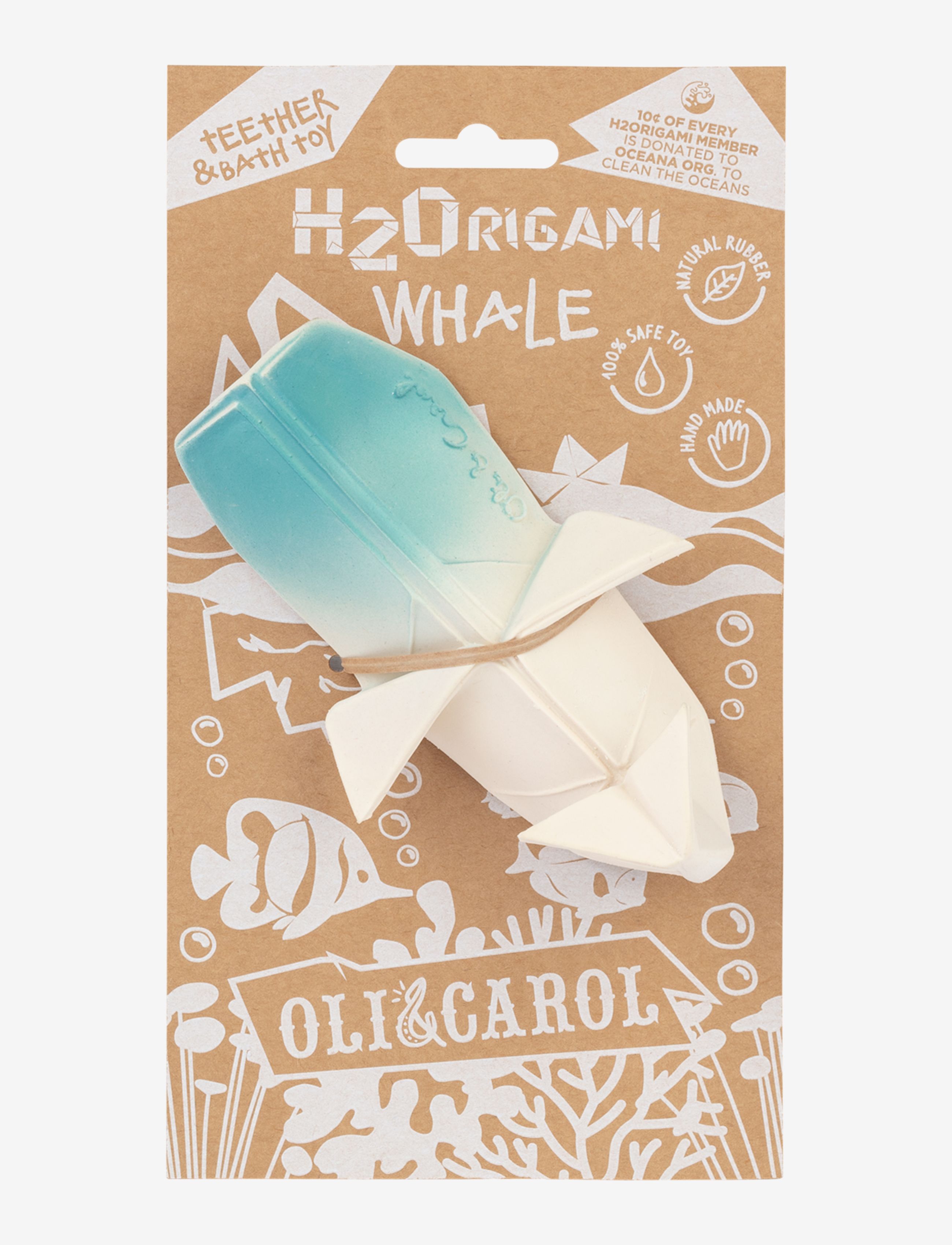 OLI & CAROL - H2ORIGAMI WHALE - purulelut - beige, blue - 2