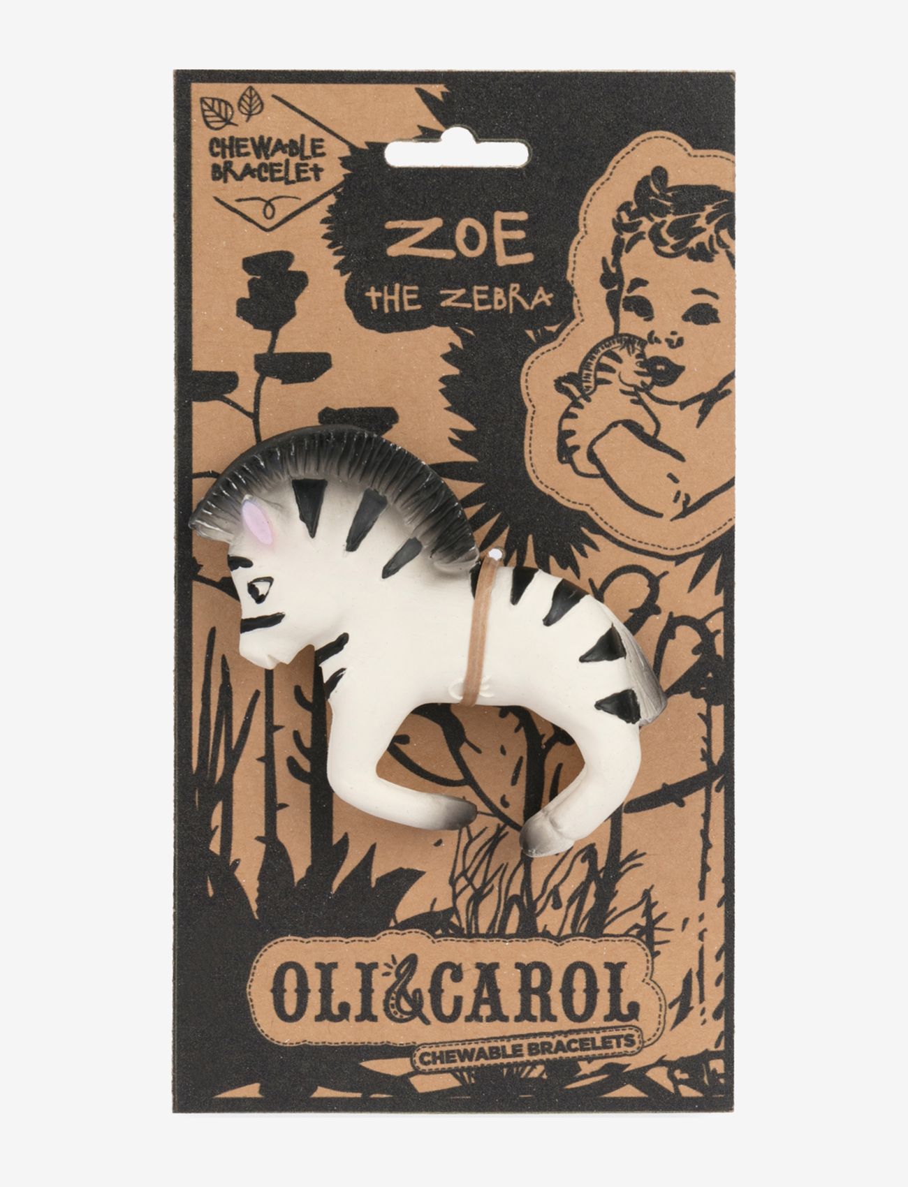 OLI & CAROL - ZOE THE ZEBRA - bitleksaker - white, black - 3