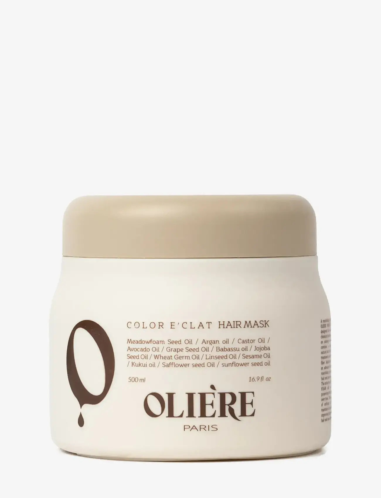 Oliére - Color E'Clat Hair Mask 500ml - hårkur - 1013 - 0