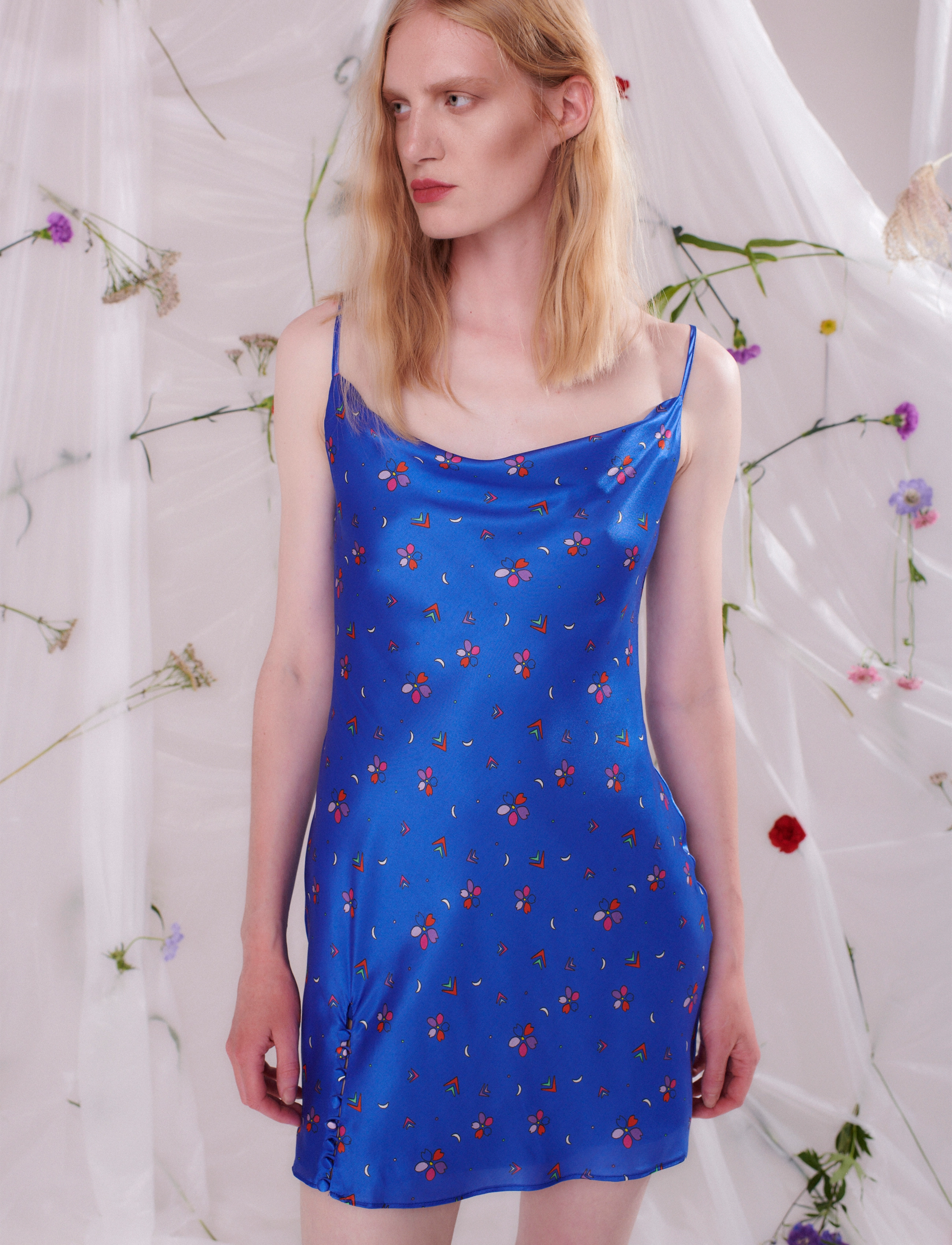 Olivia Rubin - ADALINE - partykleider - blue ditsy floral - 3
