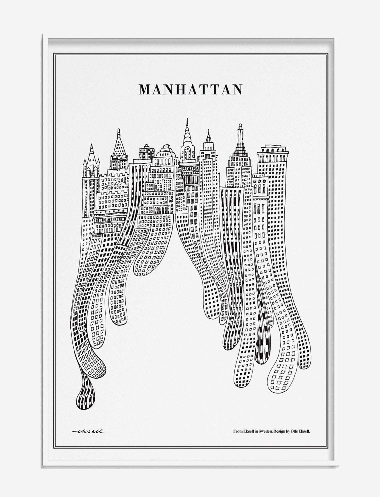 Olle Eksell - Manhattan - byer og kart - multicolour - 0