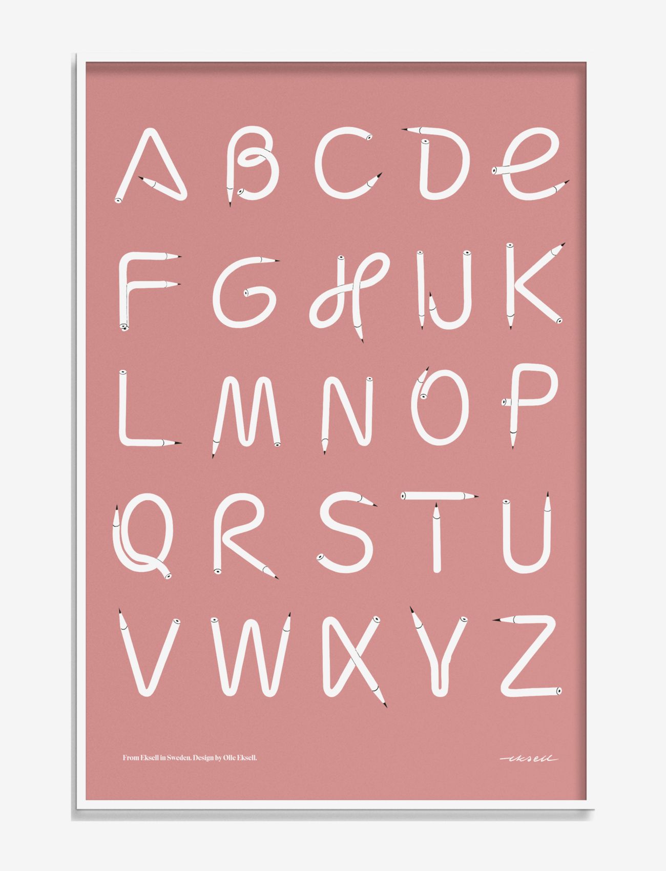 Olle Eksell - A-Z / Pink - bērnu plakāti - multicolour - 0