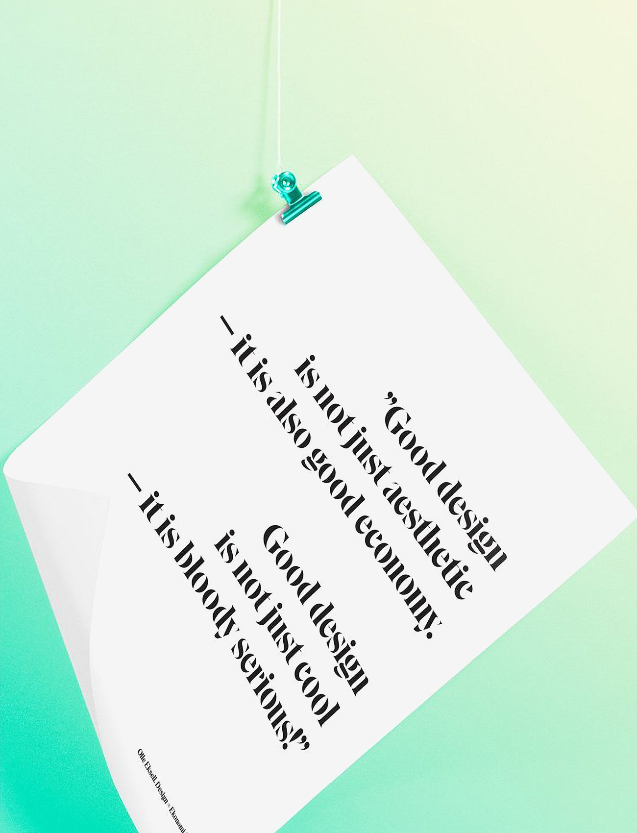 Olle Eksell - Design = Ekonomi Quote - illustrationen - multicolour - 2