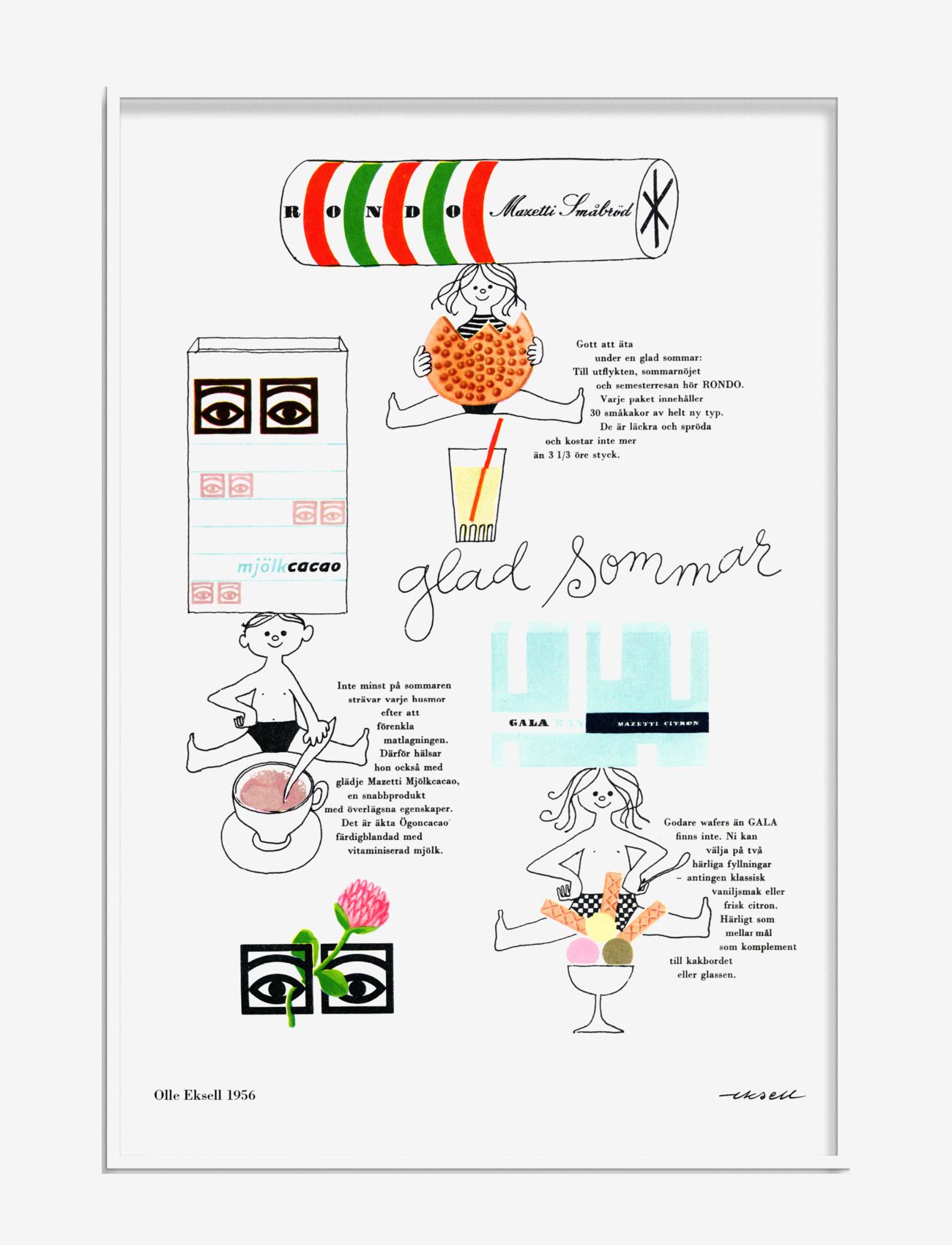 Olle Eksell - Ögon  - 1956 - Happy Summer - illustratsioonid - multicolour - 0