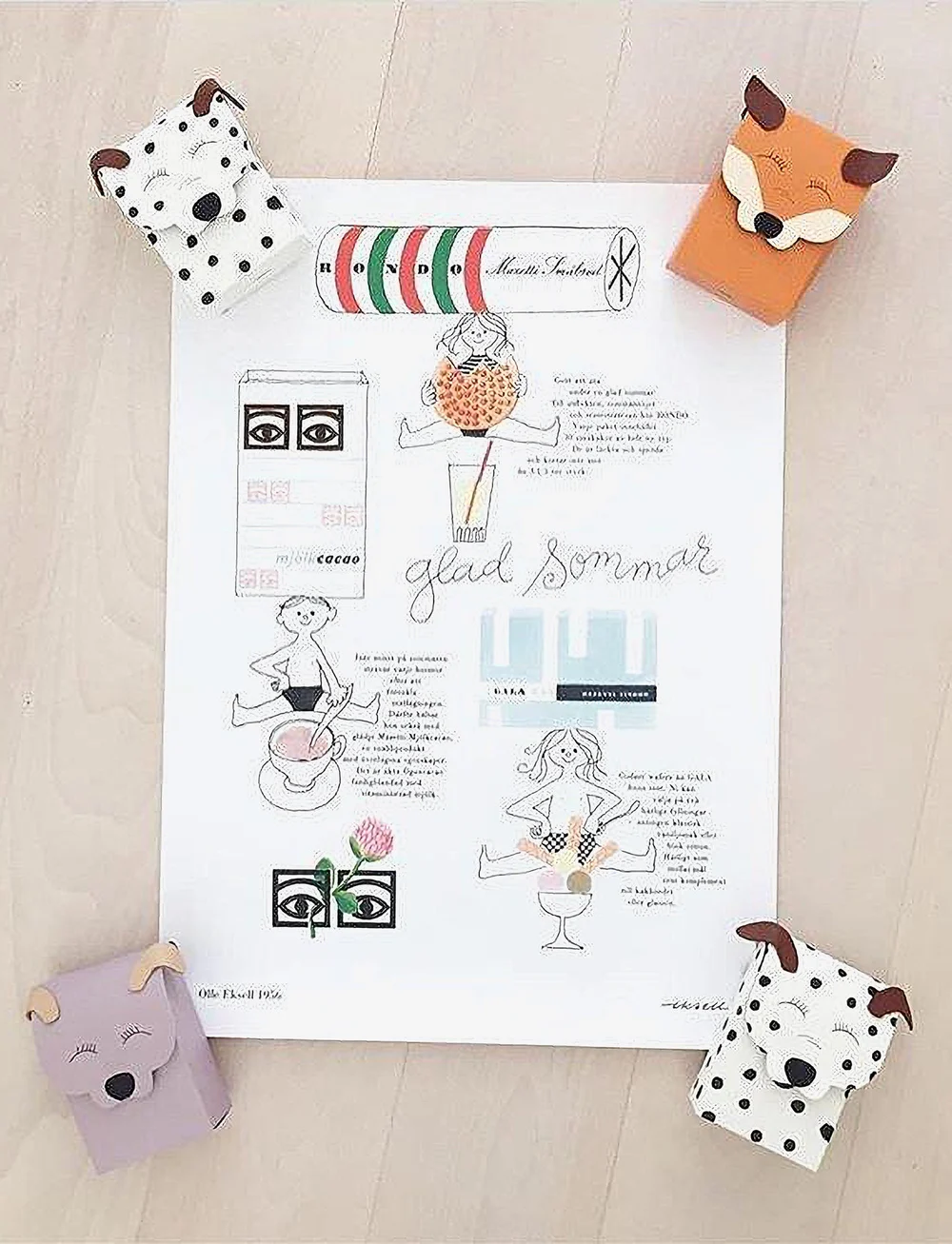 Olle Eksell - Ögon - 1956 - Happy Summer - illustrationen - multicolour - 1