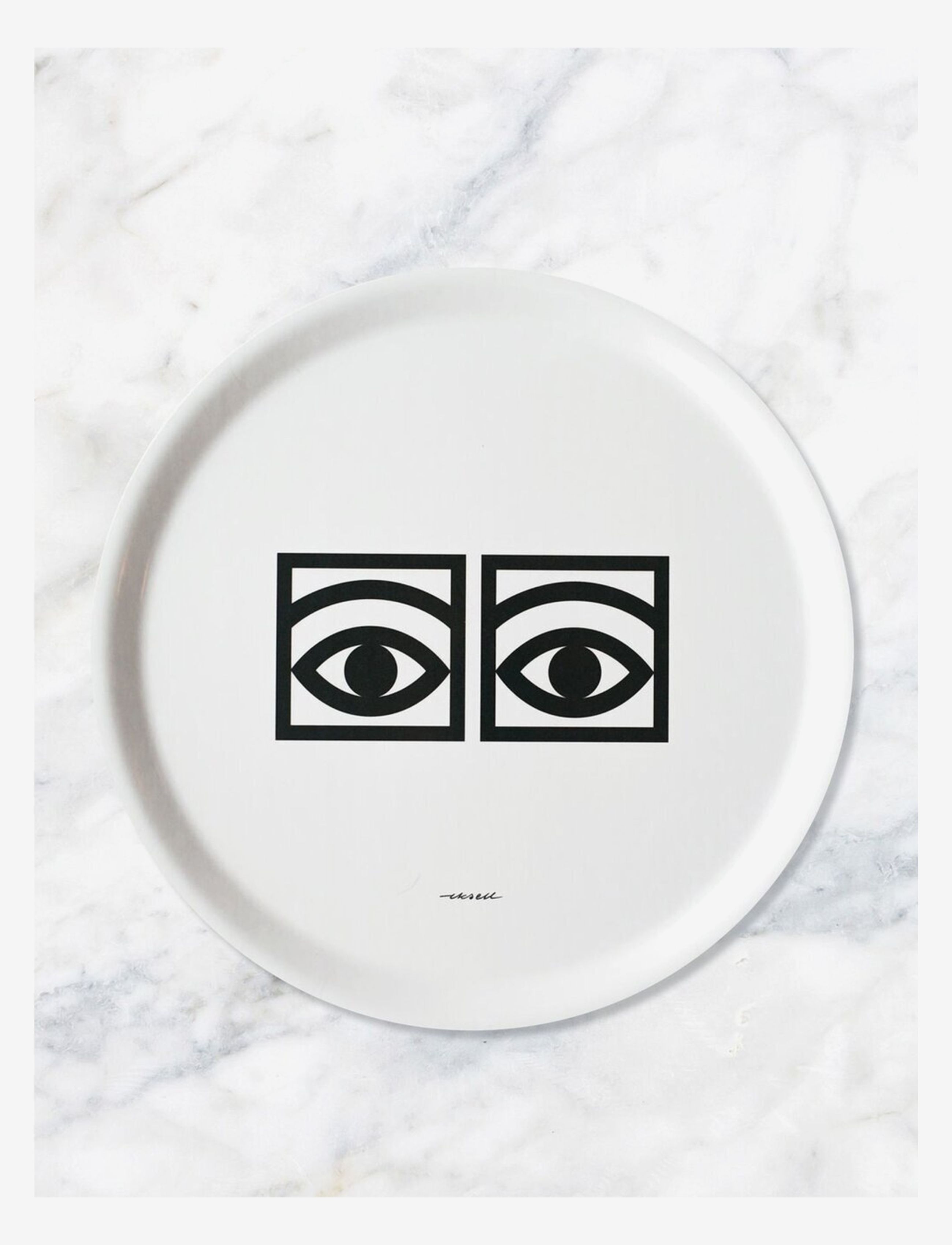 Olle Eksell - Ögon  Tray - Black Eyes - white - 0