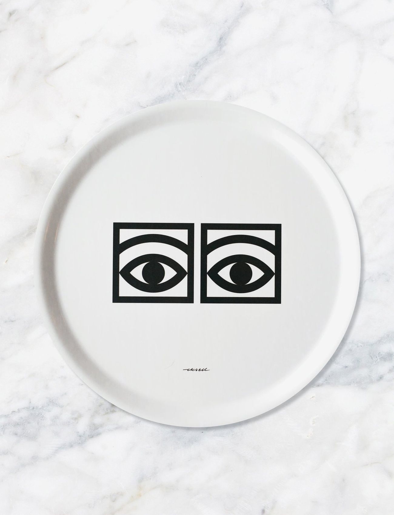 Olle Eksell - Ögon  Tray - Black Eyes - white - 2