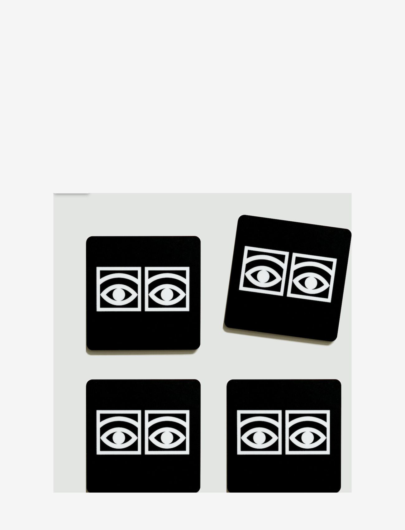 Olle Eksell - Ögon  Black Coasters - White Eyes - black - 0