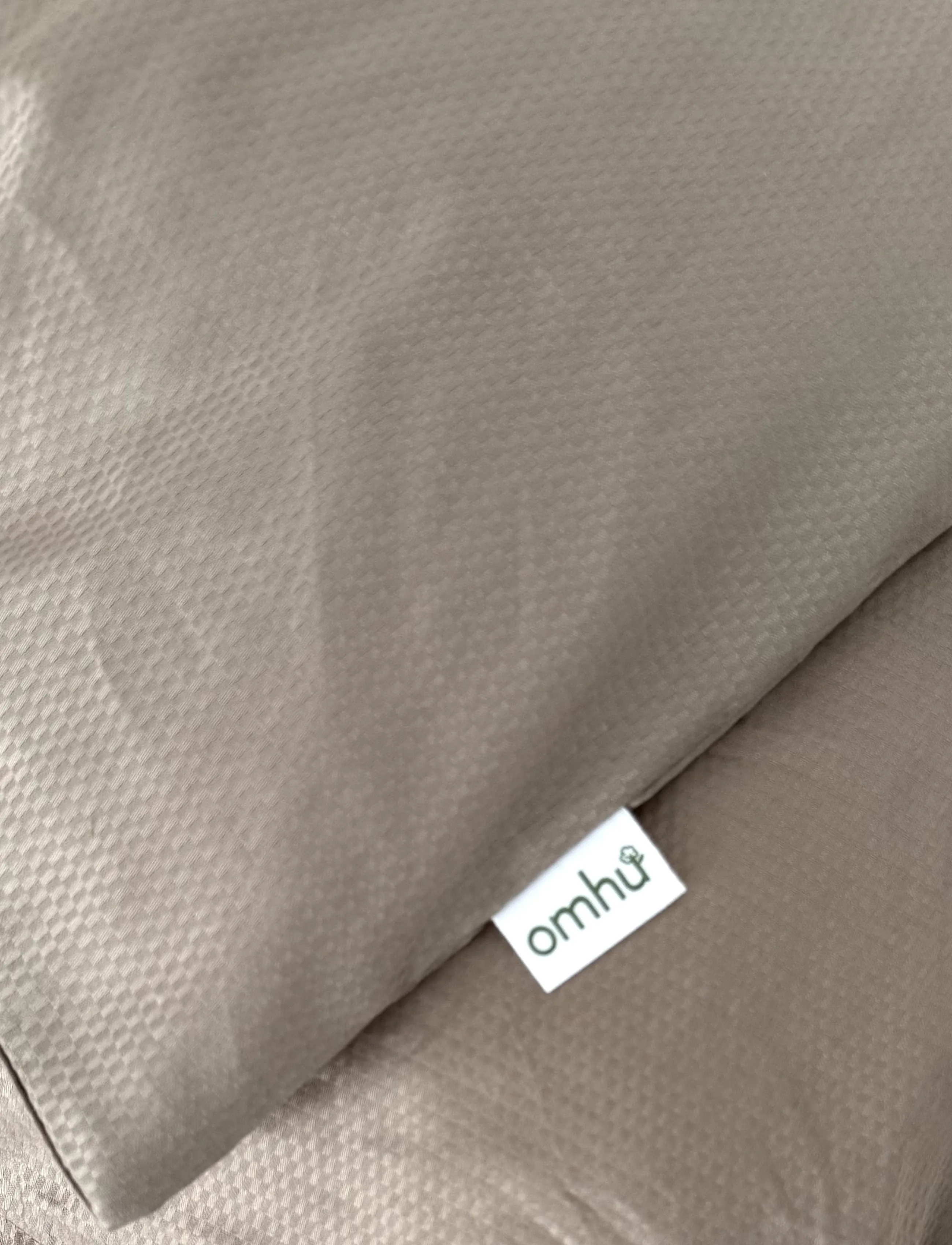 Omhu - Organic bedding set - Micro check - taupe - 2