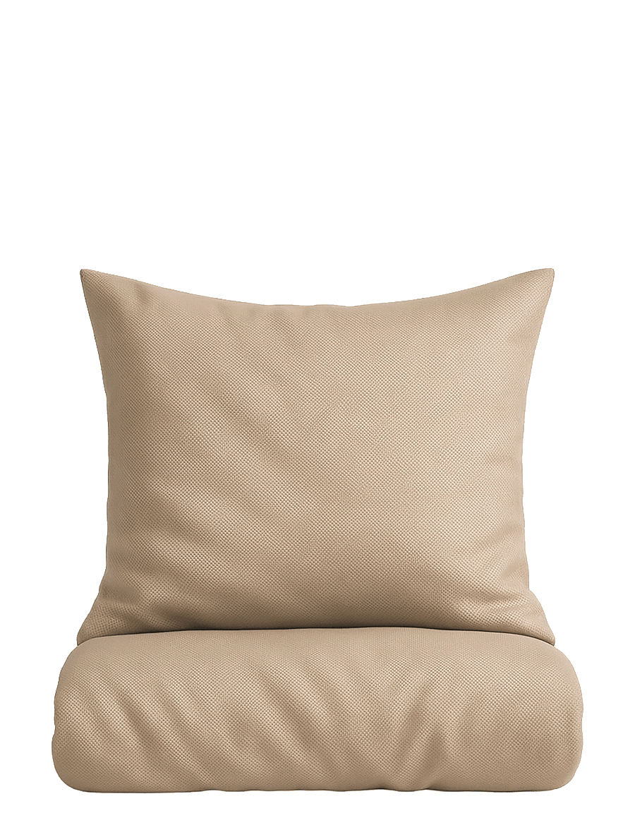 Omhu - Organic bedding set - Micro check - mud - 1