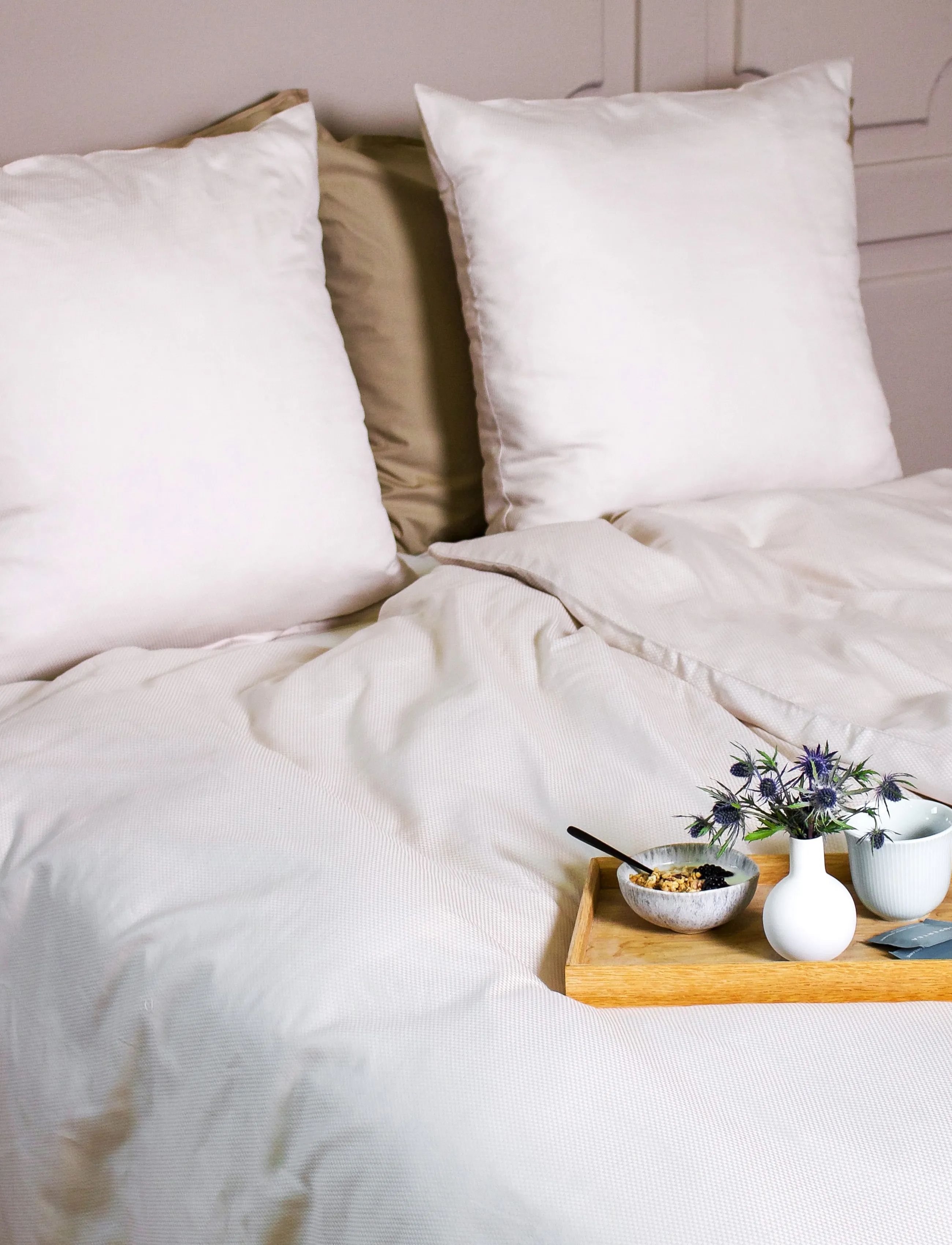 Omhu - Organic bedding set - Micro check - bettwäsche-set - dove - 4