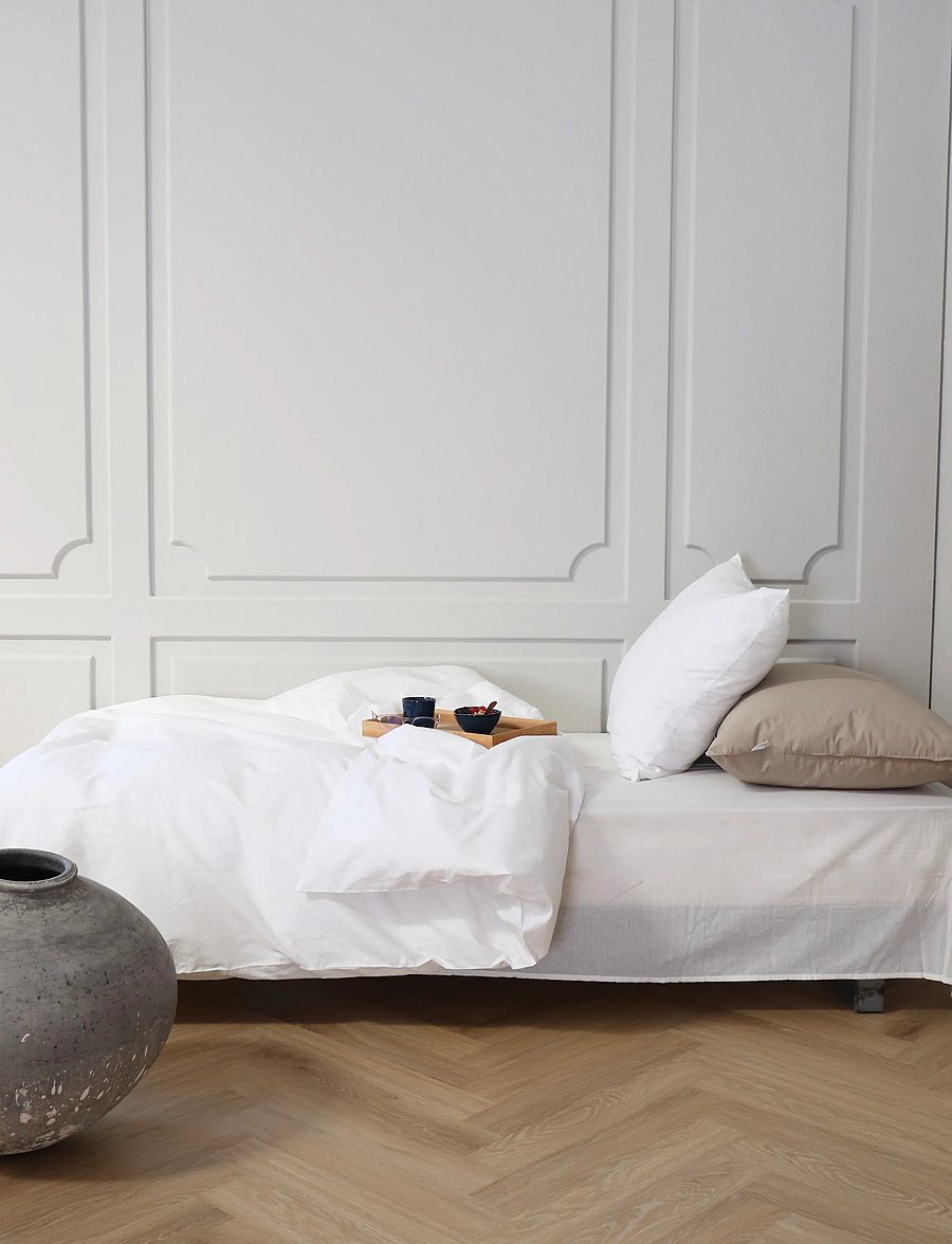 Omhu - Organic bedding set - Micro check - hvid - 0