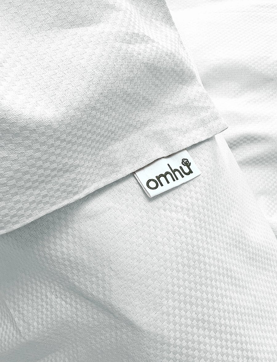 Omhu - Organic bedding set - Micro check - hvid - 4