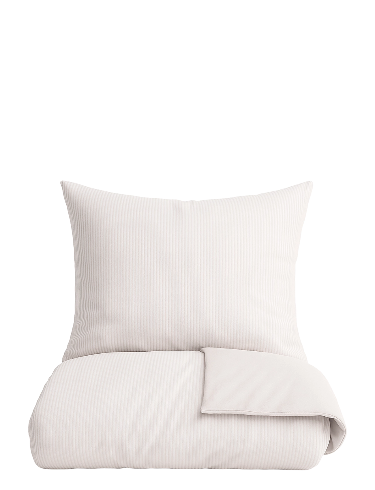Omhu Økologisk Sengesæt Mini Strib, Bed Sæt, Beige, Str: 140X200CM 60X63CM
