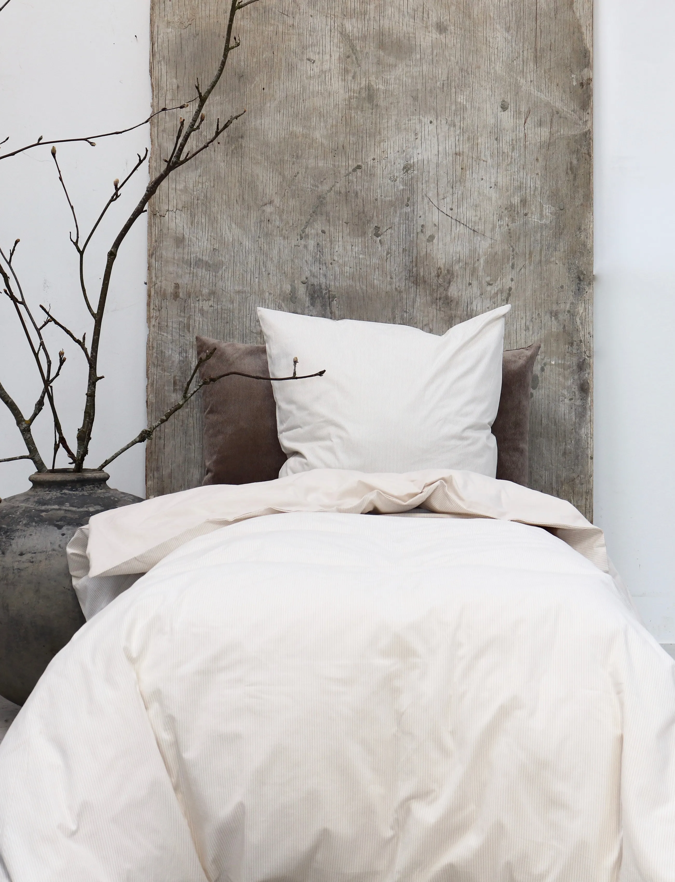 Omhu - Organic bedding set - Mini stripe - sand - 2