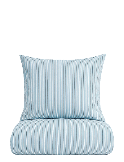 Omhu Organic bedding set - Multi stripe - Bettbezüge - LYS BLÅ / blue