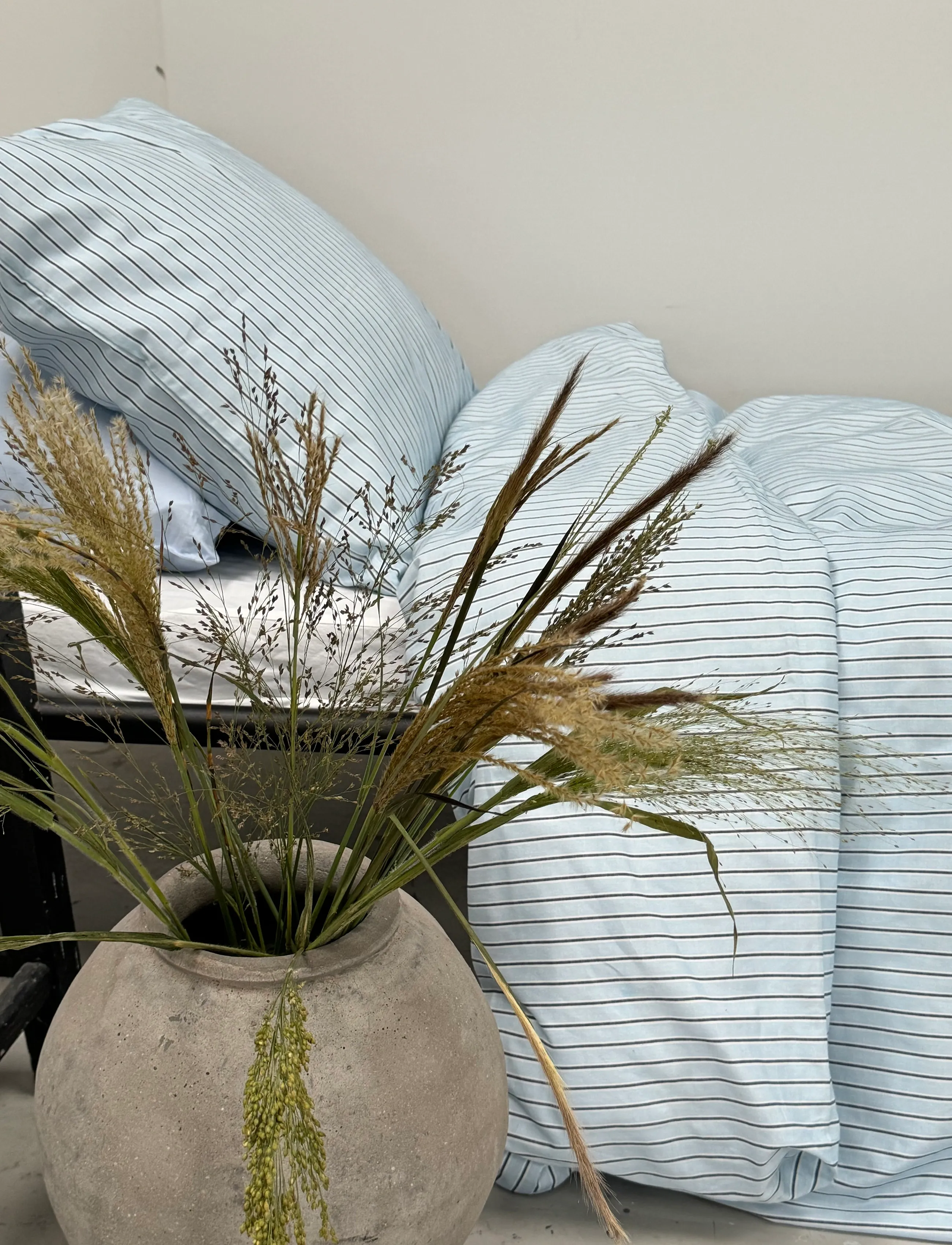 Omhu - Organic bedding set - Multi stripe - bettwäsche-set - lys blÅ - 2
