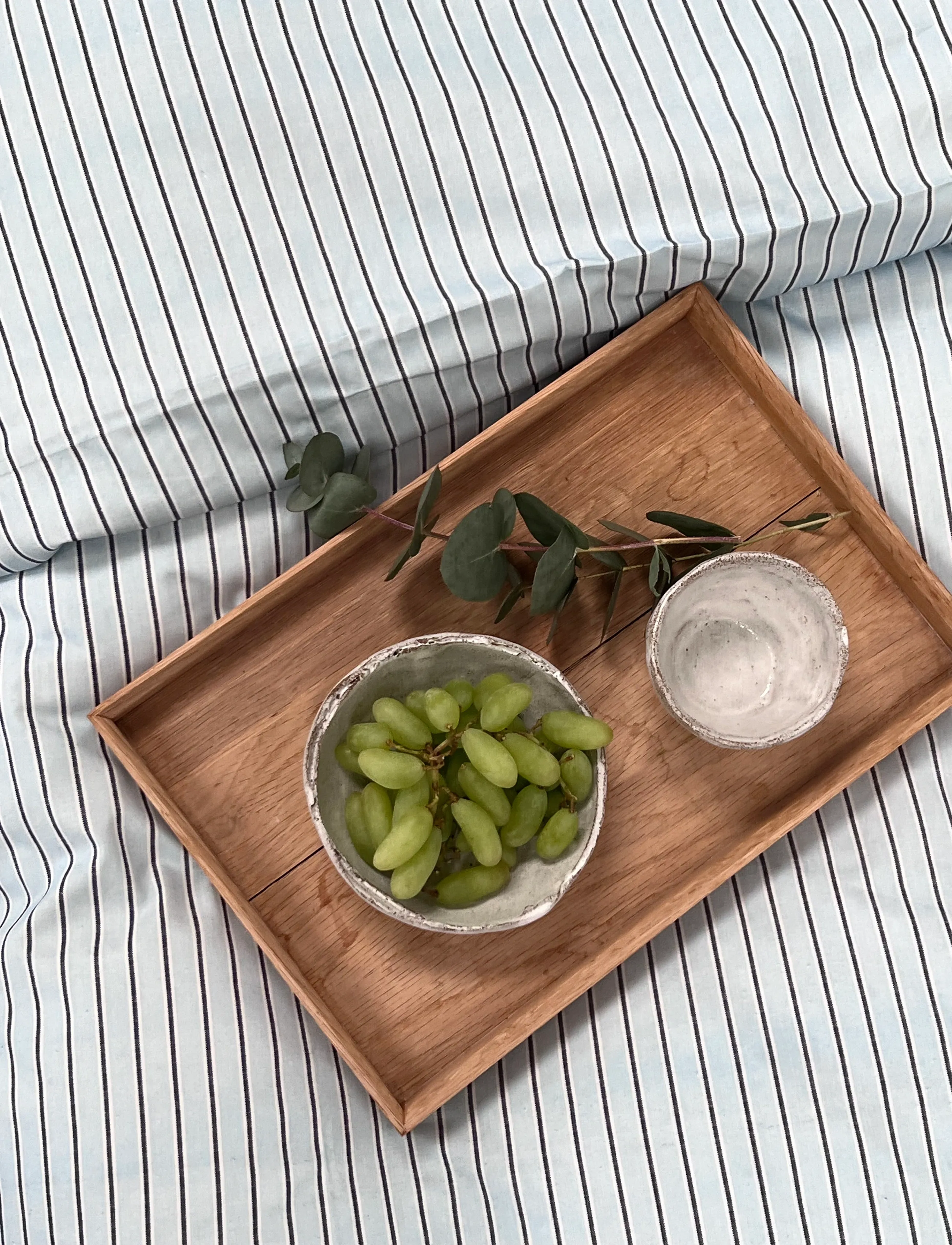 Omhu - Organic bedding set - Multi stripe - bettwäsche-set - lys blÅ - 3