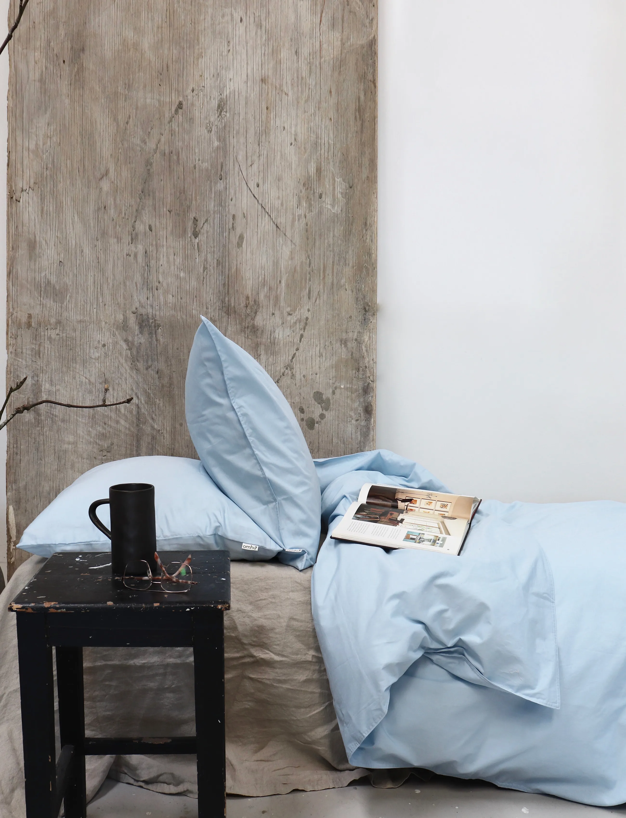 Omhu - Organic bedding set - Percale - lys blÅ - 3