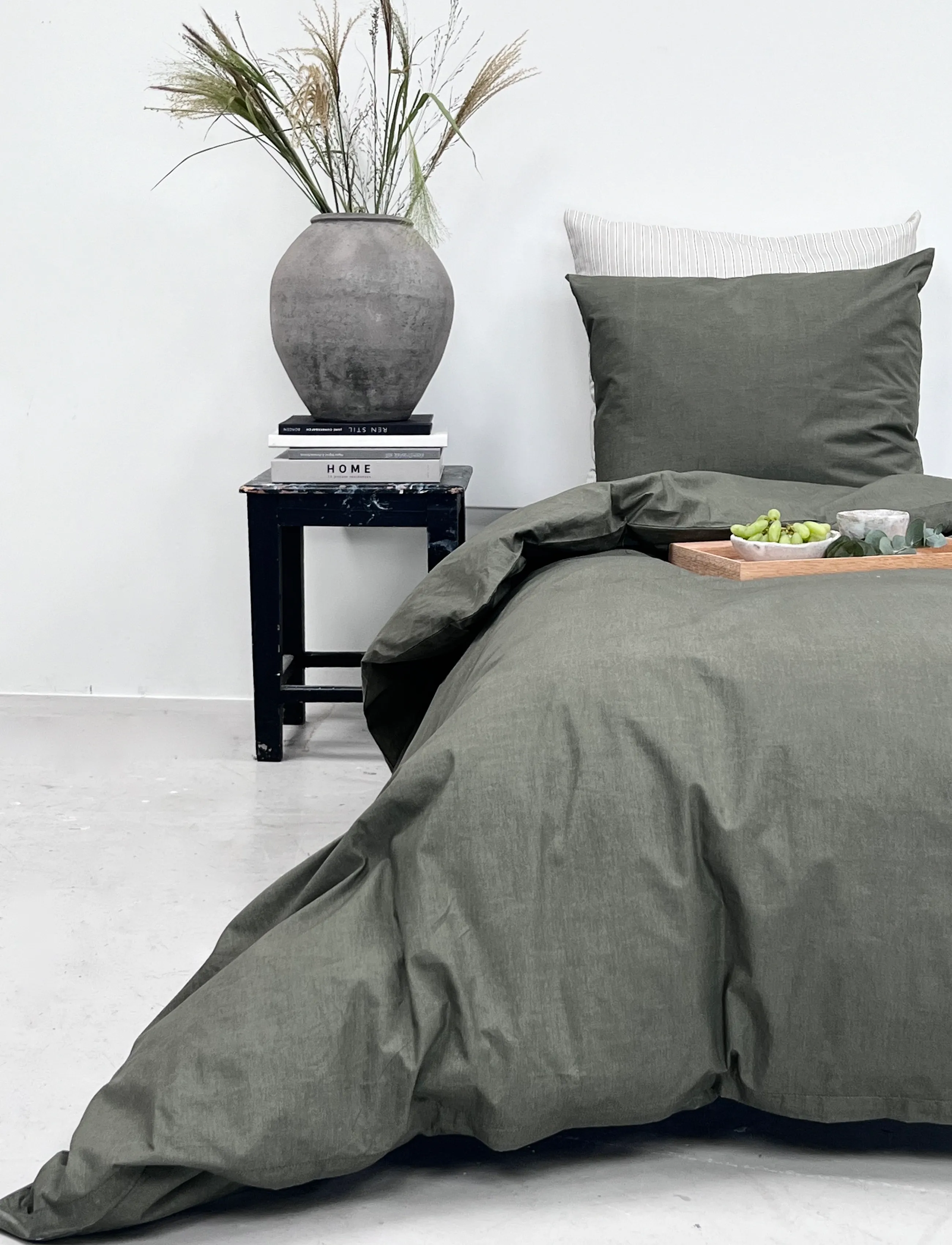 Omhu - Organic bedding set - Percale - patalynės komplektai - oliven - 3