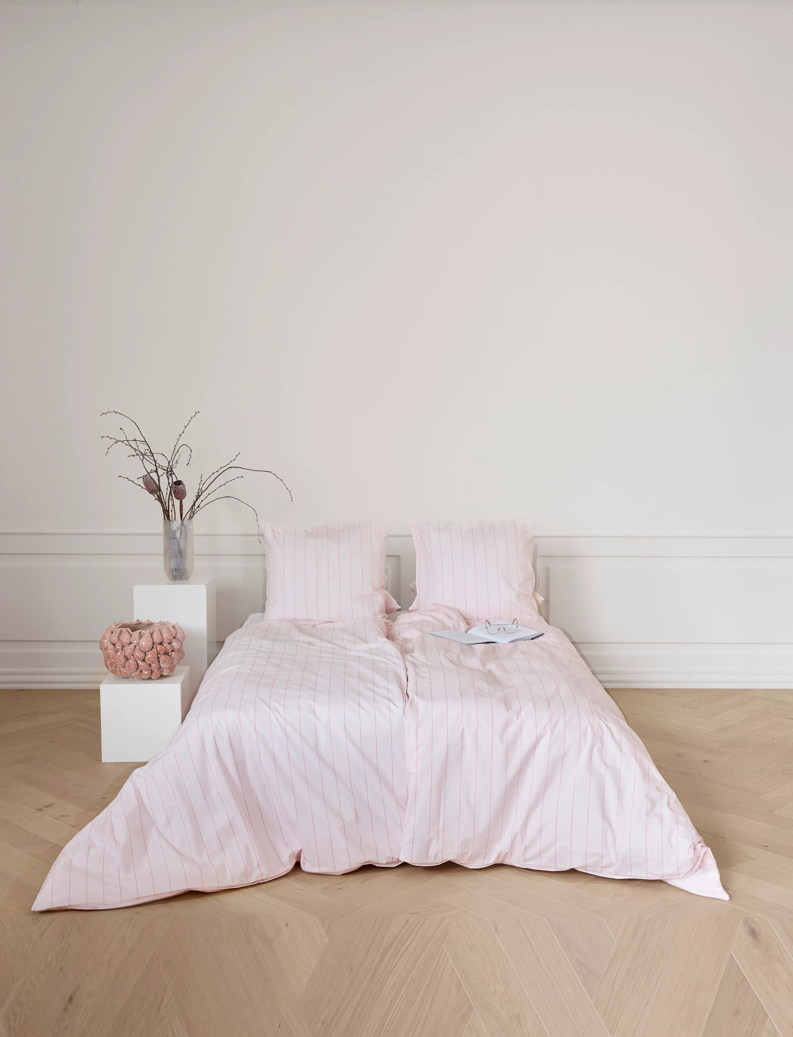 Omhu - Økologisk sengesæt - Needle stripe - bed sets - rose/pink - 3