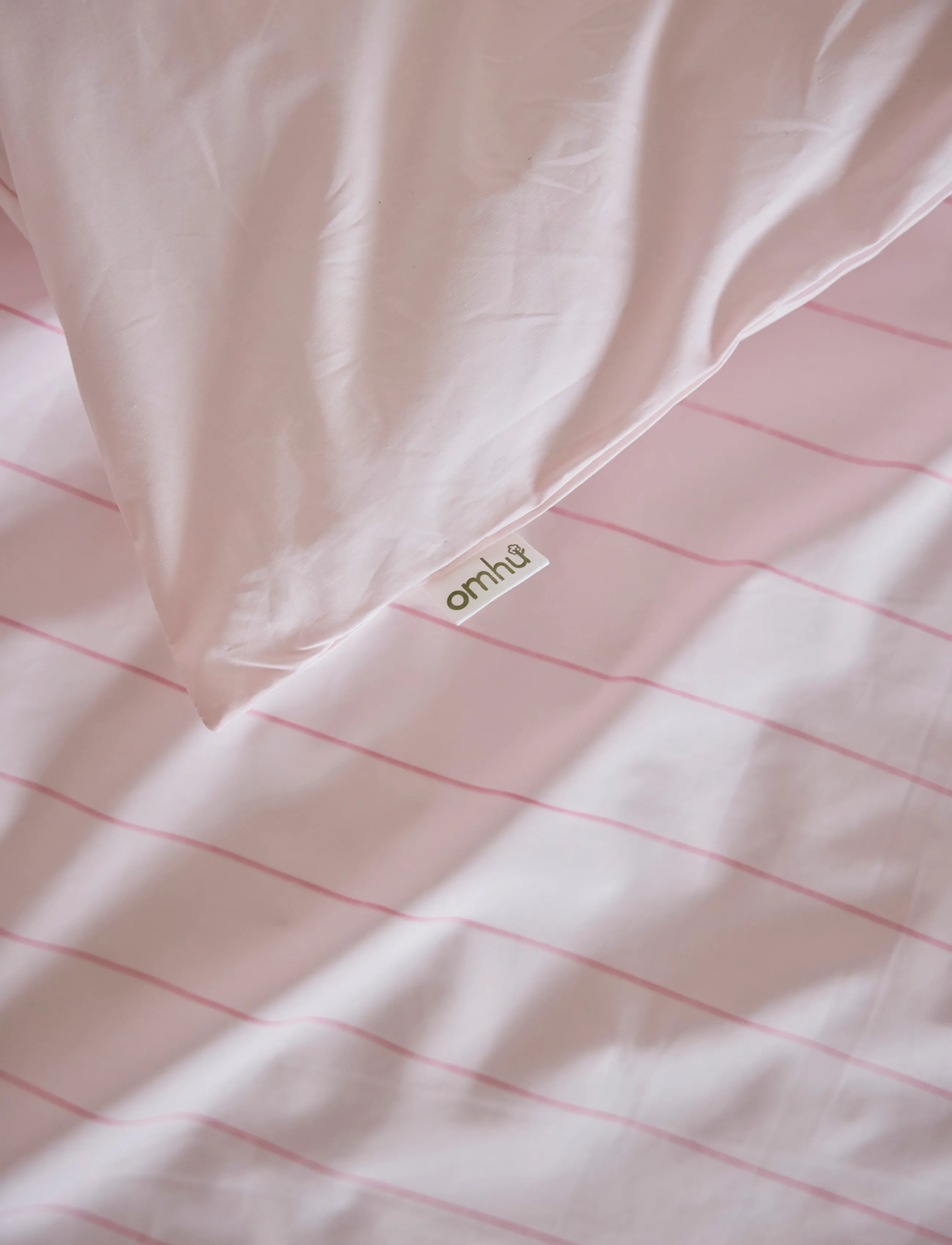 Omhu - Økologisk sengesæt - Needle stripe - bed sets - rose/pink - 4