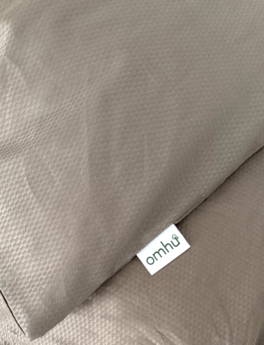 Omhu - Organic bedding set - Micro check - voodiriiete komplektid - taupe - 2