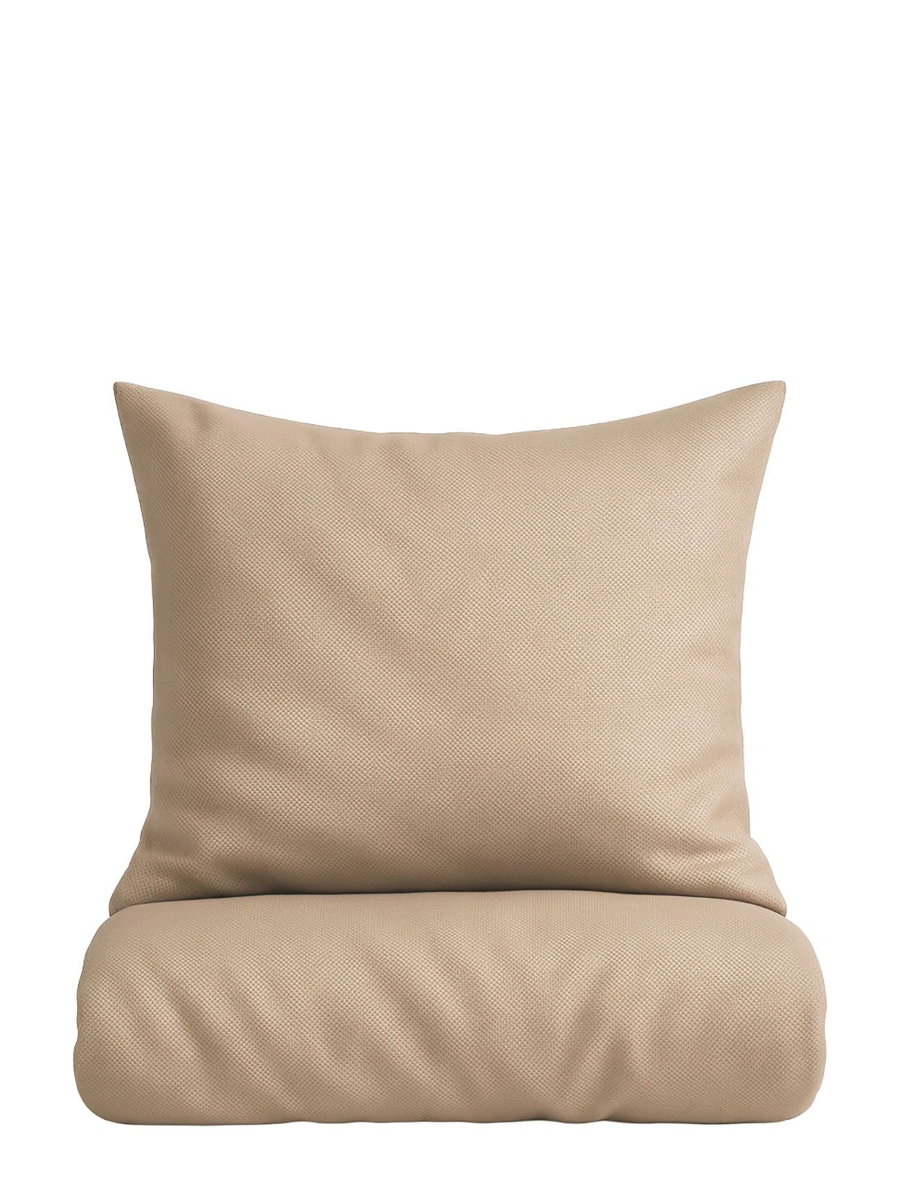 Omhu Organic bedding set - Micro check - Bettwäsche-Set - MUD / beige
