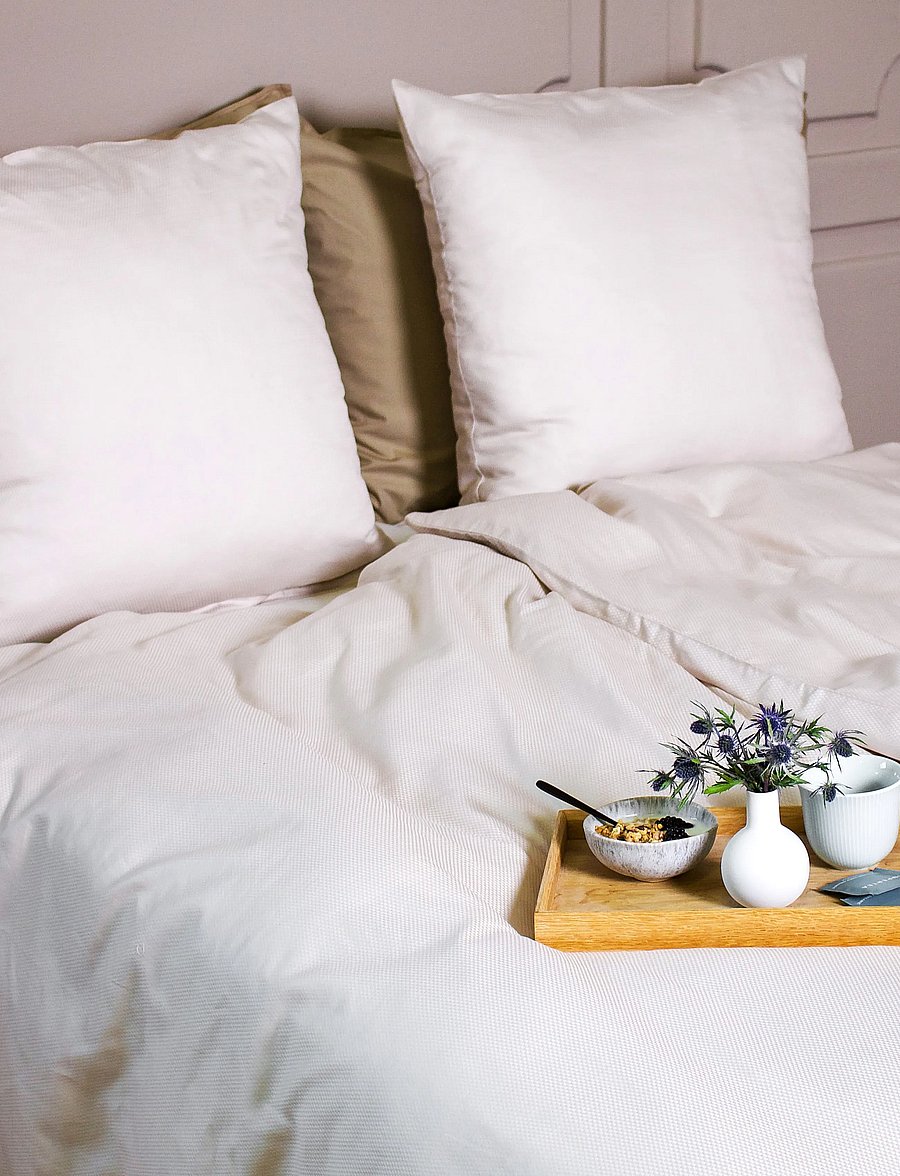 Omhu - Organic bedding set - Micro check - bettwäsche-set - dove - 3