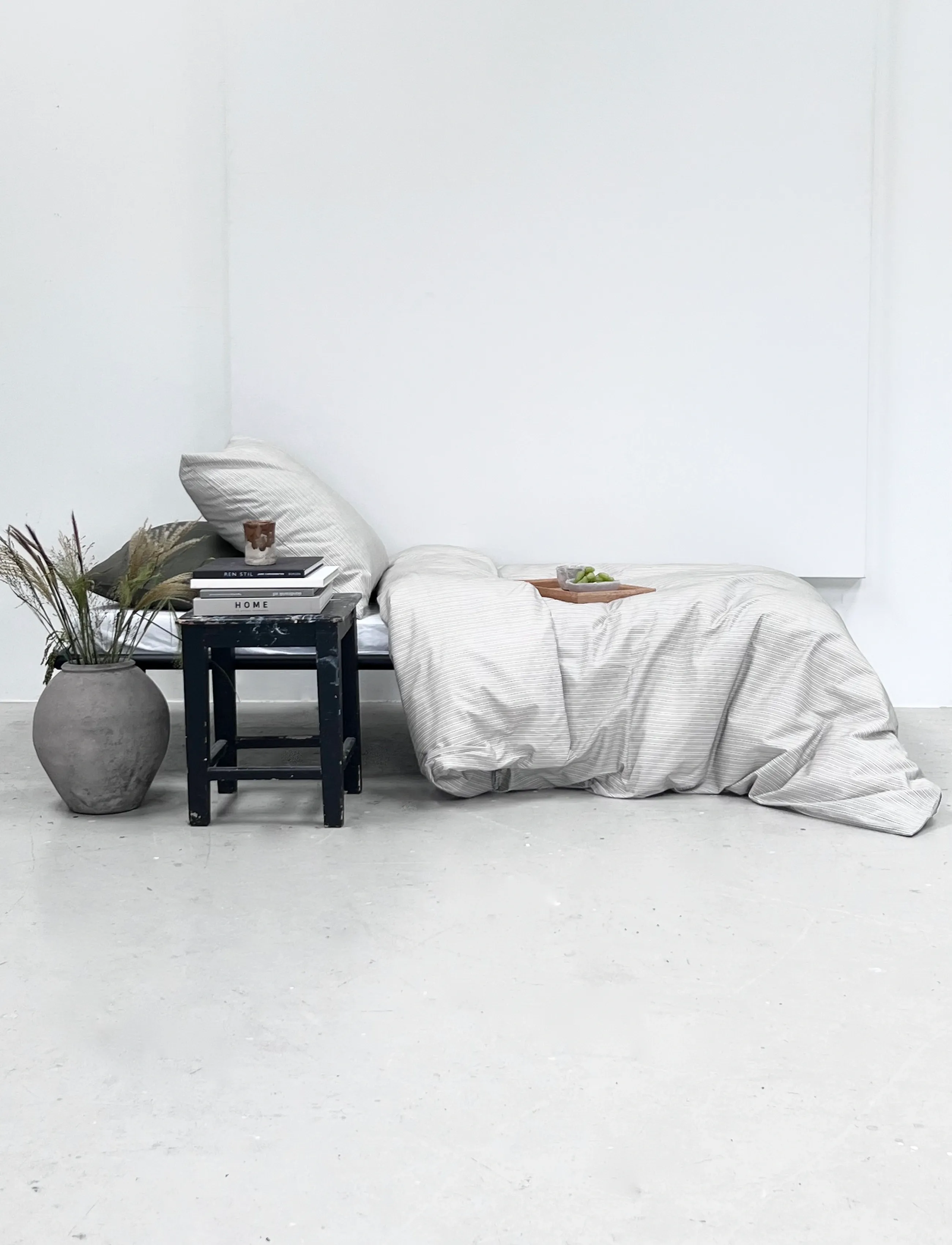 Omhu - Organic bedding set - Multi stripe - voodiriiete komplektid - mud - 2