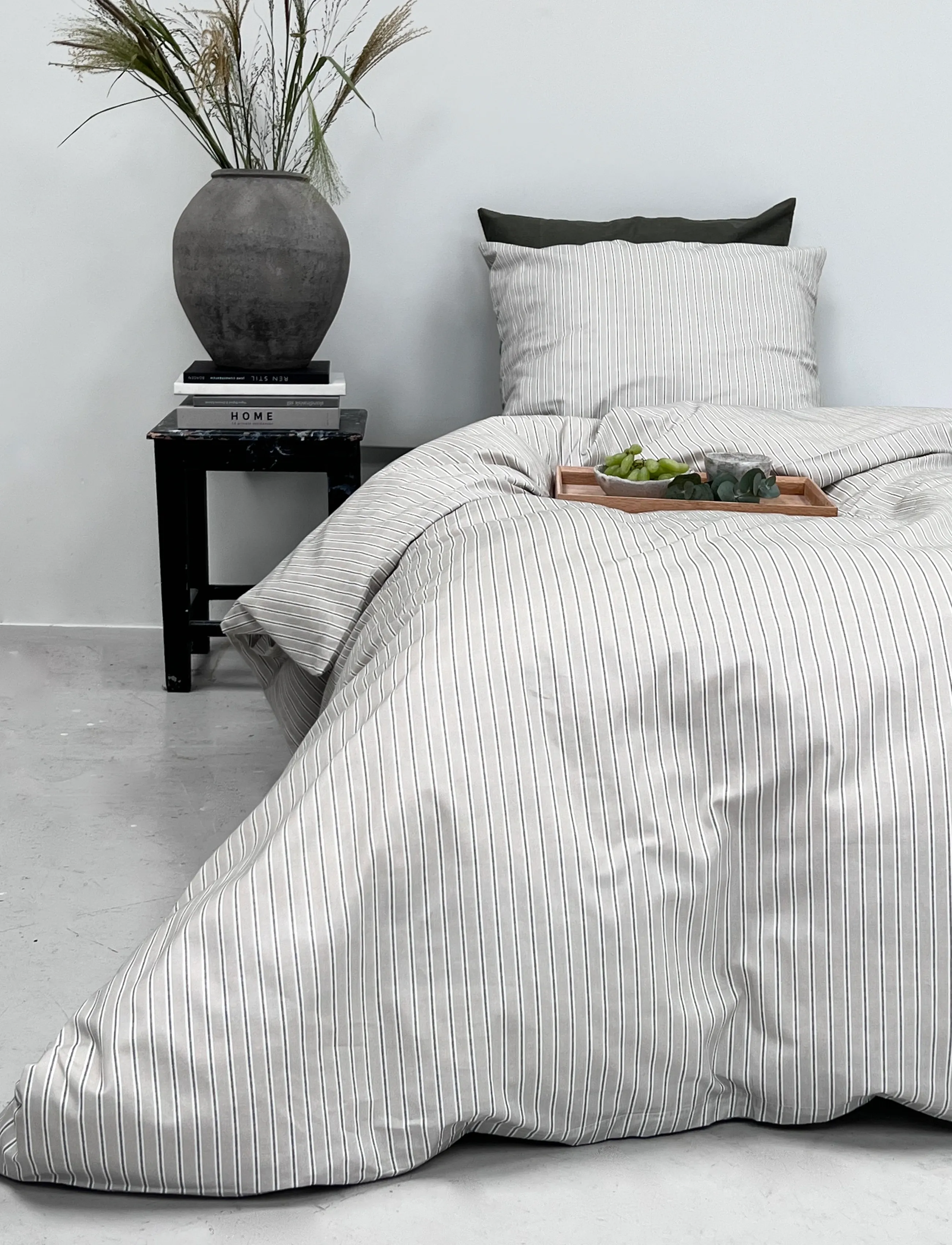 Omhu - Organic bedding set - Multi stripe - voodiriiete komplektid - mud - 3