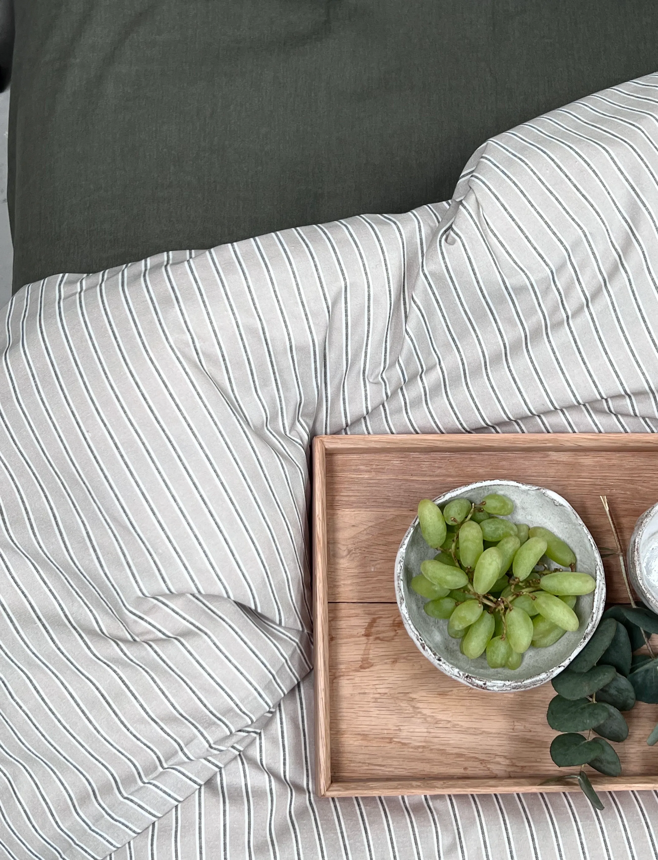 Omhu - Organic bedding set - Multi stripe - voodiriiete komplektid - mud - 4