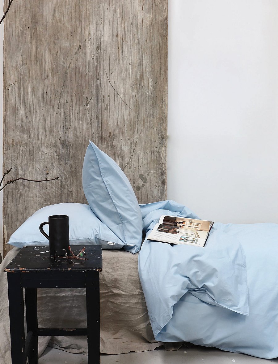 Omhu - Organic bedding set - Percale - bettwäsche-set - lys blÅ - 3