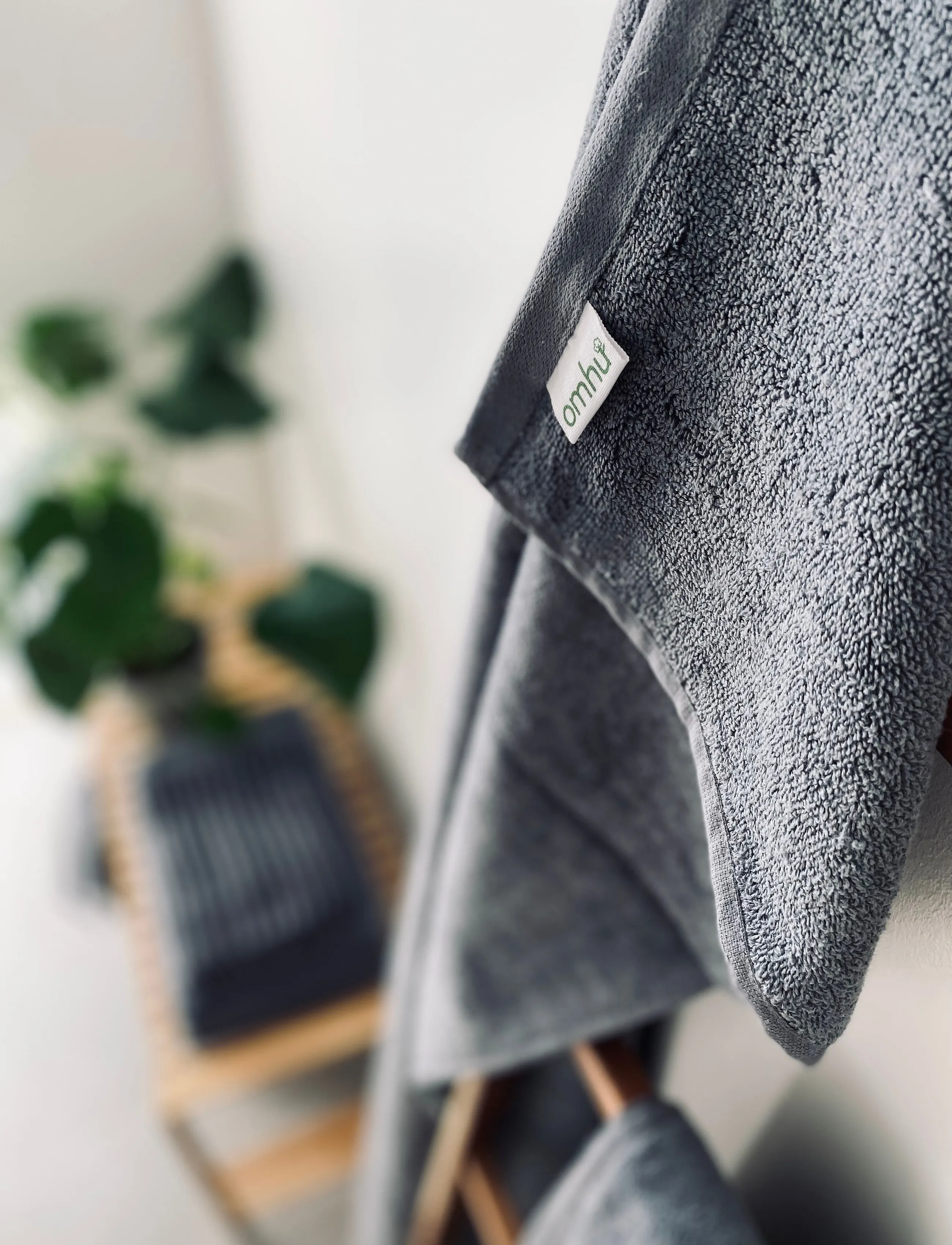 Omhu - Organic towel - Terry/velour - lys grÅ - 3
