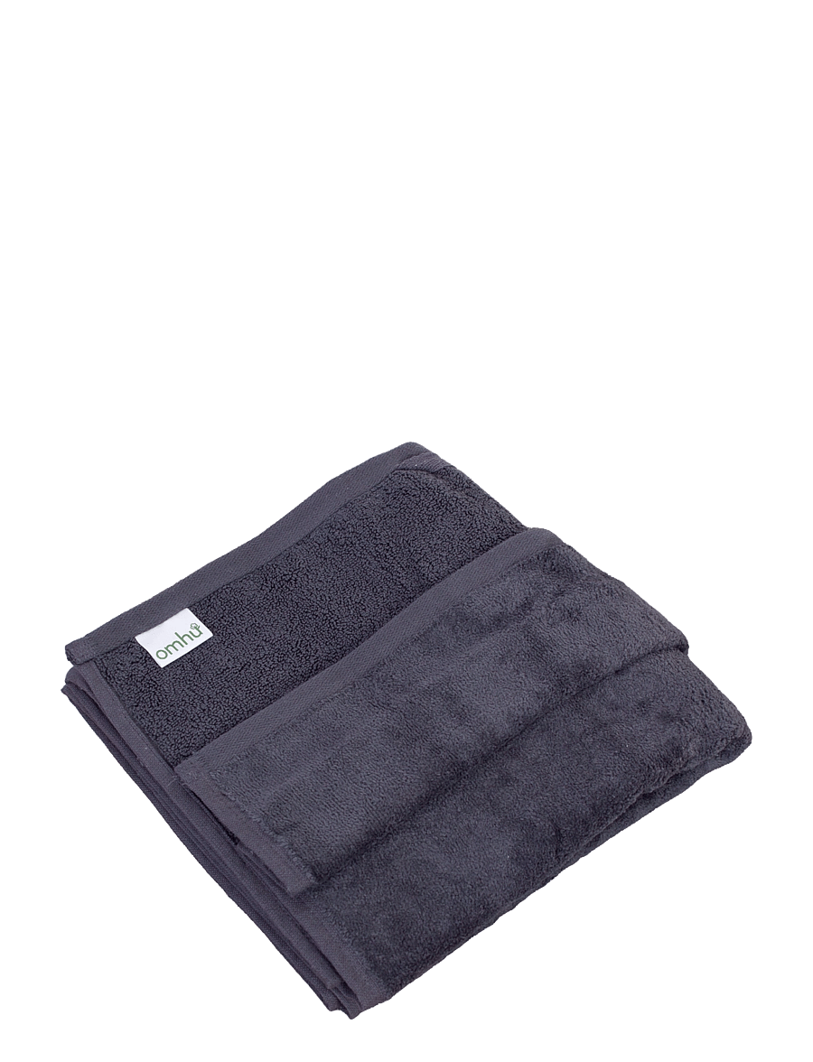 Omhu - Organic towel - Terry/velour - mØrke grÅ - 1