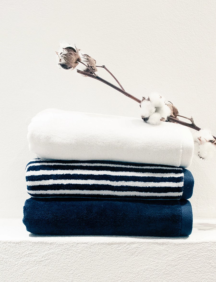 Omhu - Organic towel - Terry/velour - navy - 0