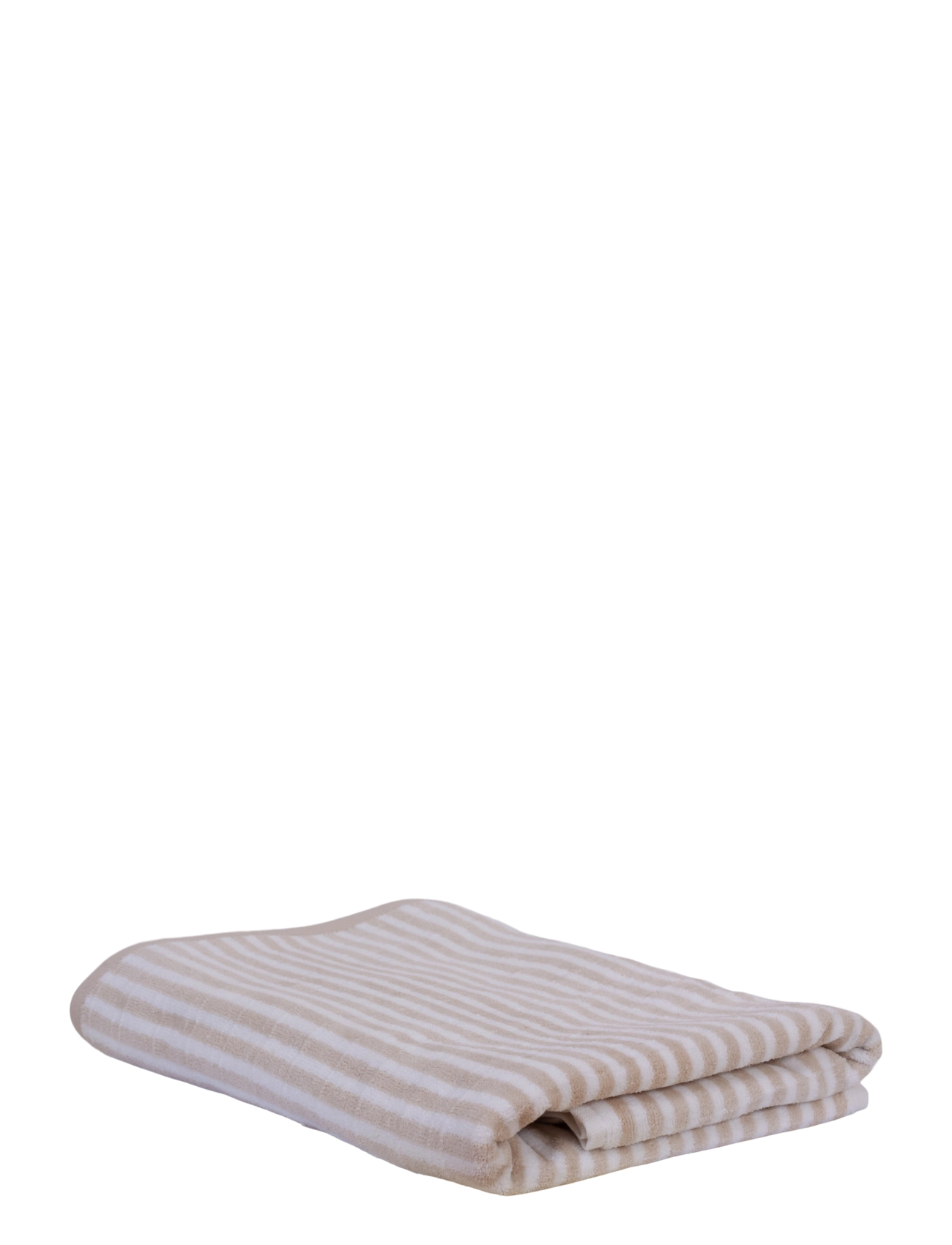 Omhu - Organic striped towel - Terry/velour - sand strib - 2