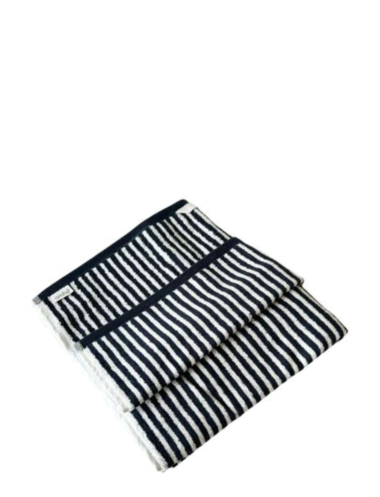 Omhu Organic striped towel - Terry/velour - Handtücher - NAVY STRIB / navy