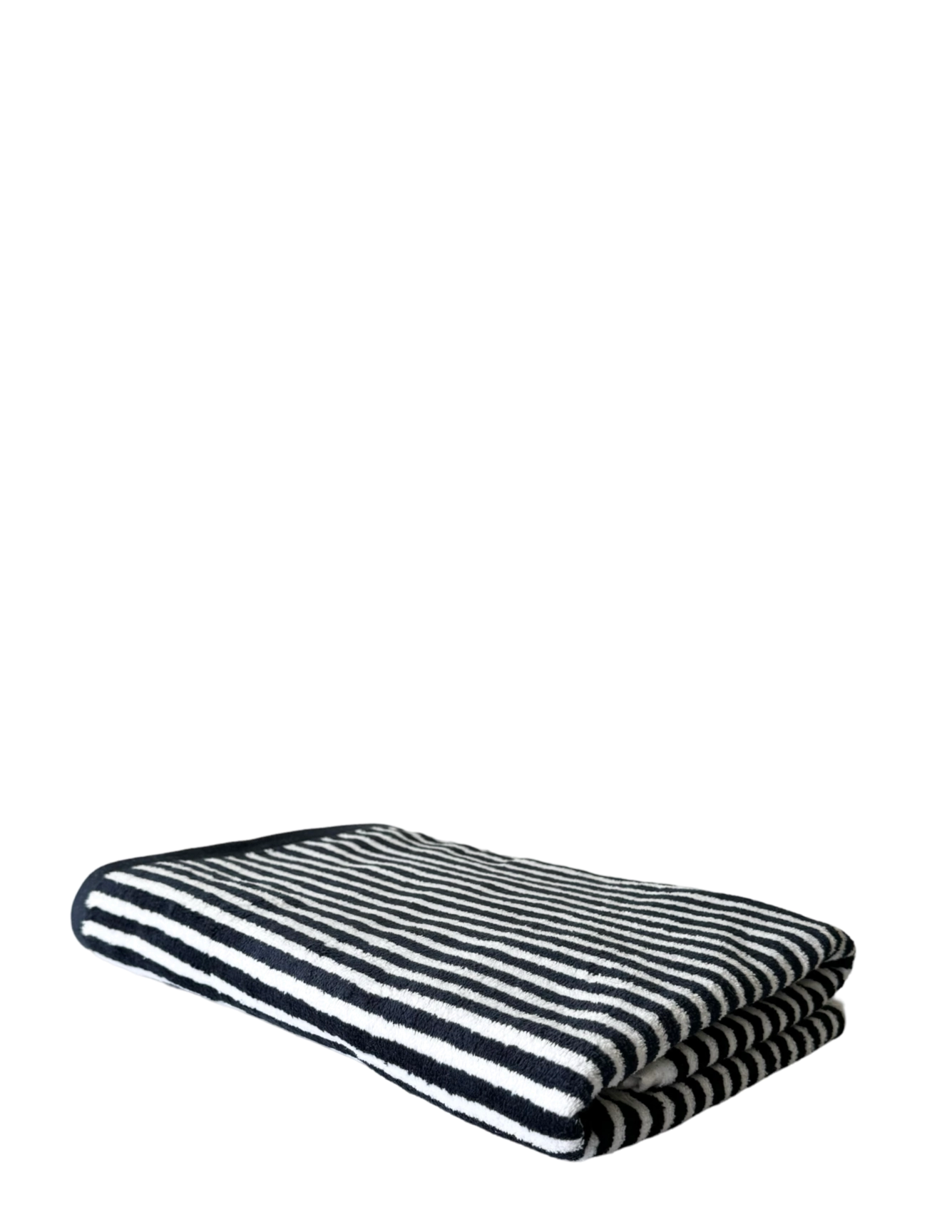 Omhu - Organic striped towel - Terry/velour - navy strib - 2