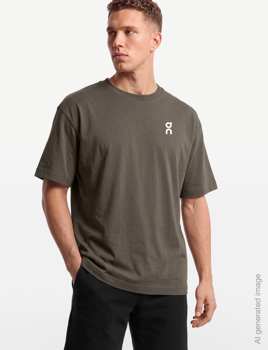 On - Club-T - oberteile & t-shirts - bark - 3