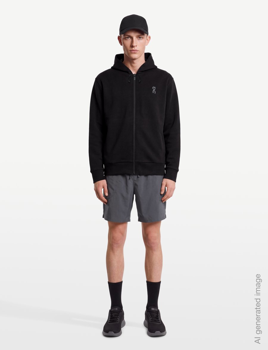 On - Focus Tech Zip Hoodie - huvtröjor - black - 0