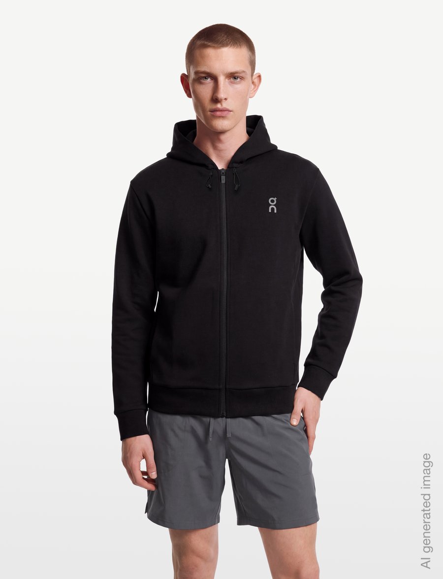 On - Focus Tech Zip Hoodie - huvtröjor - black - 3