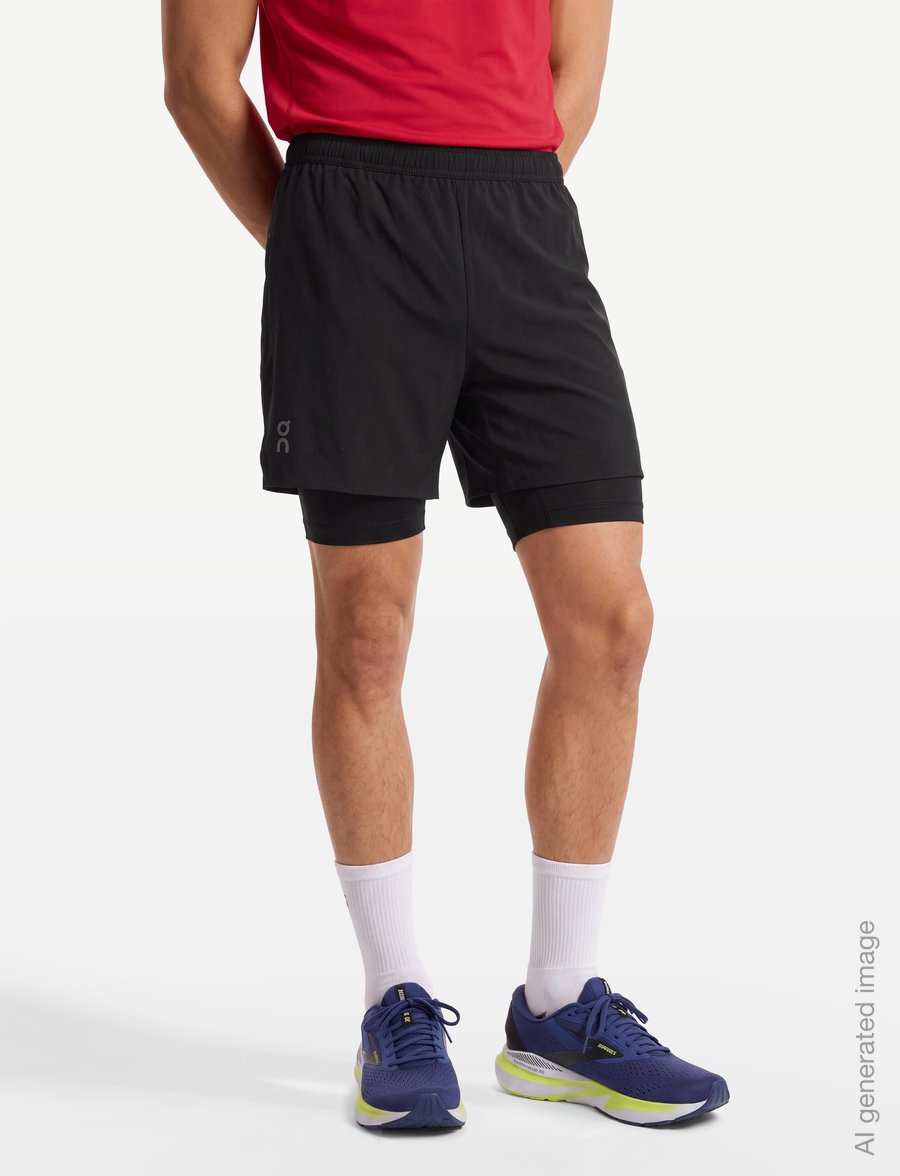 On - Train 2-in-1 Shorts - träningsshorts - black - 3
