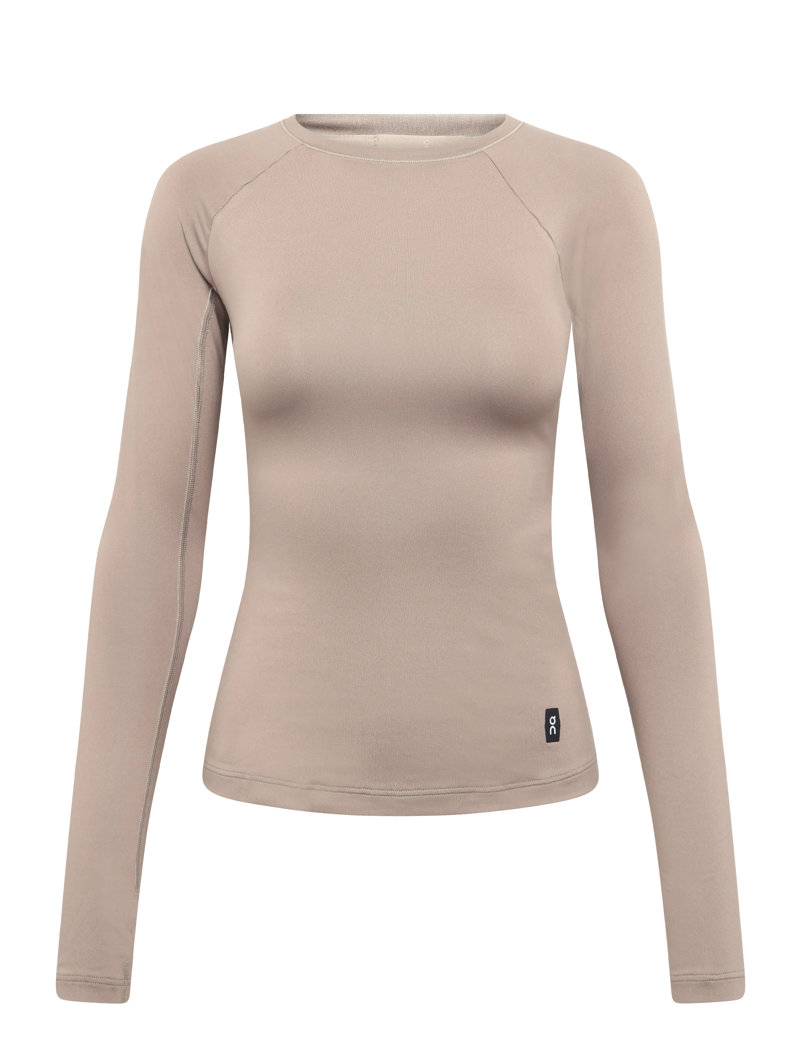 On Studio Long-T, Damen, Figurbetontes Langarm T-Shirt, Beige, Gr.S