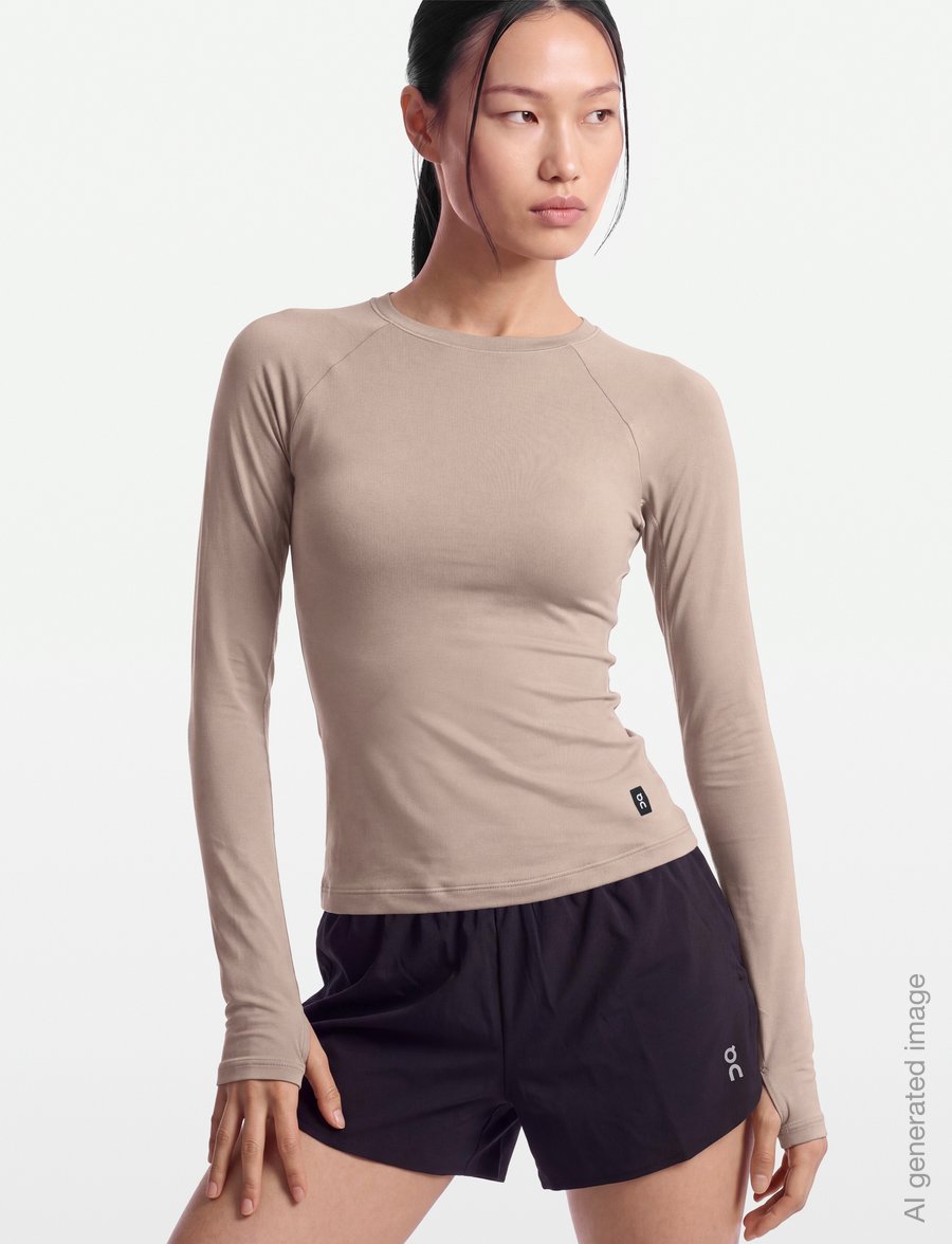 On - Studio Long-T - langærmede t-shirts - clay - 3